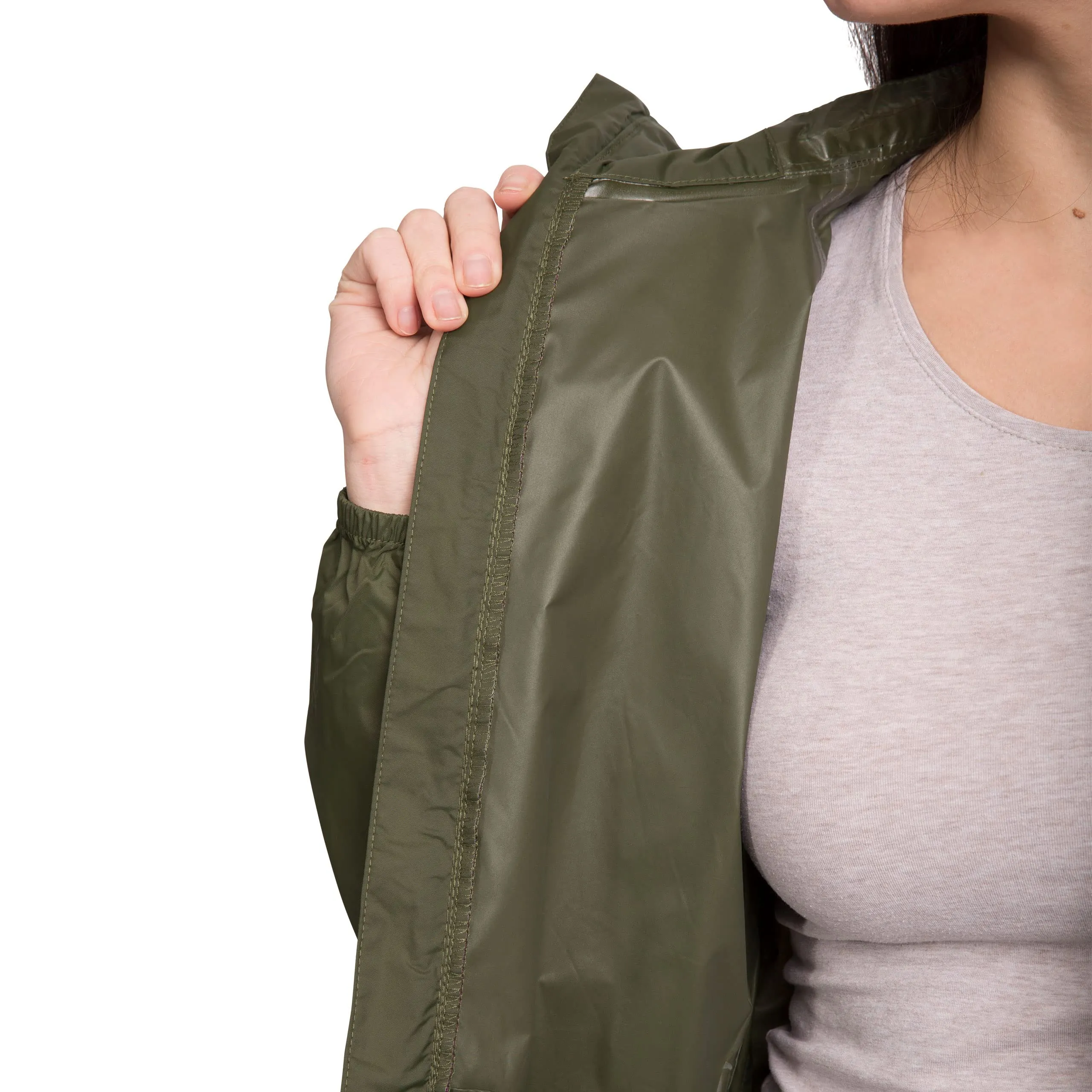 Trespass Qikpac Giacca Impermeabile da Donna - Muschio, XS - immagine 5