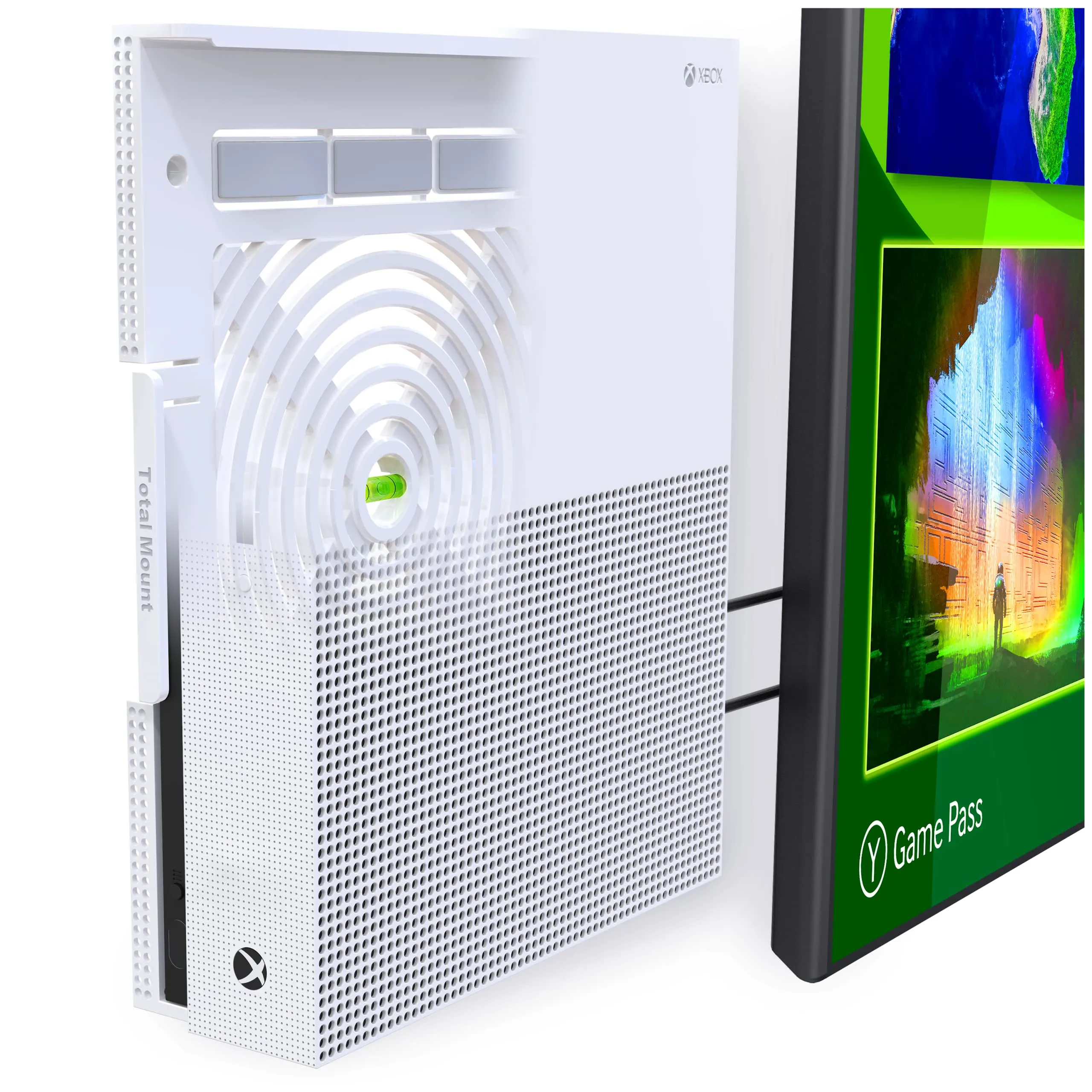 TotalMount Supporto da parete per Microsoft Xbox One S, Bianco - immagine 1
