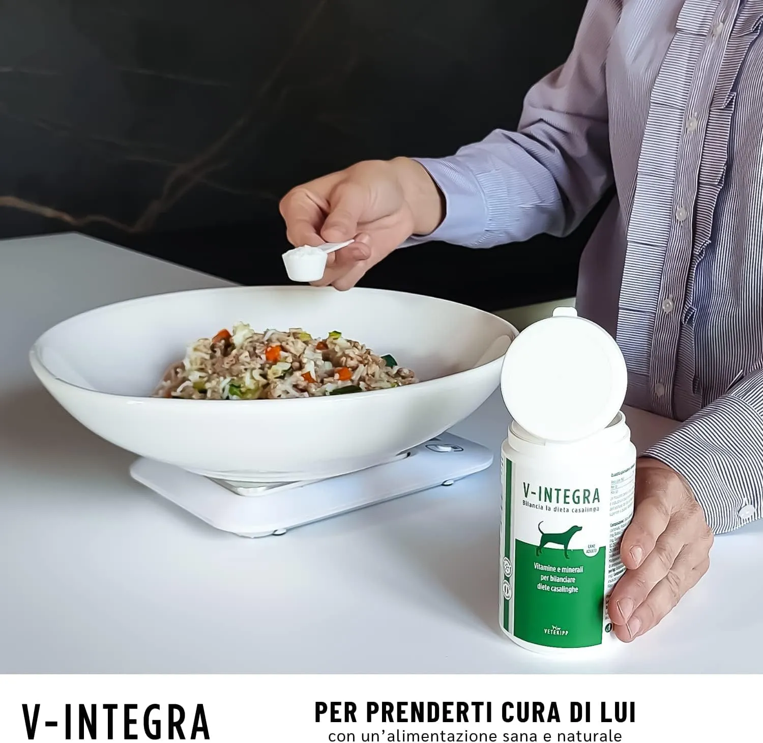 V-INTEGRA Cane Adulto, Integratore Multivitaminico per Dieta Casalinga e BARF, 200g - immagine 5