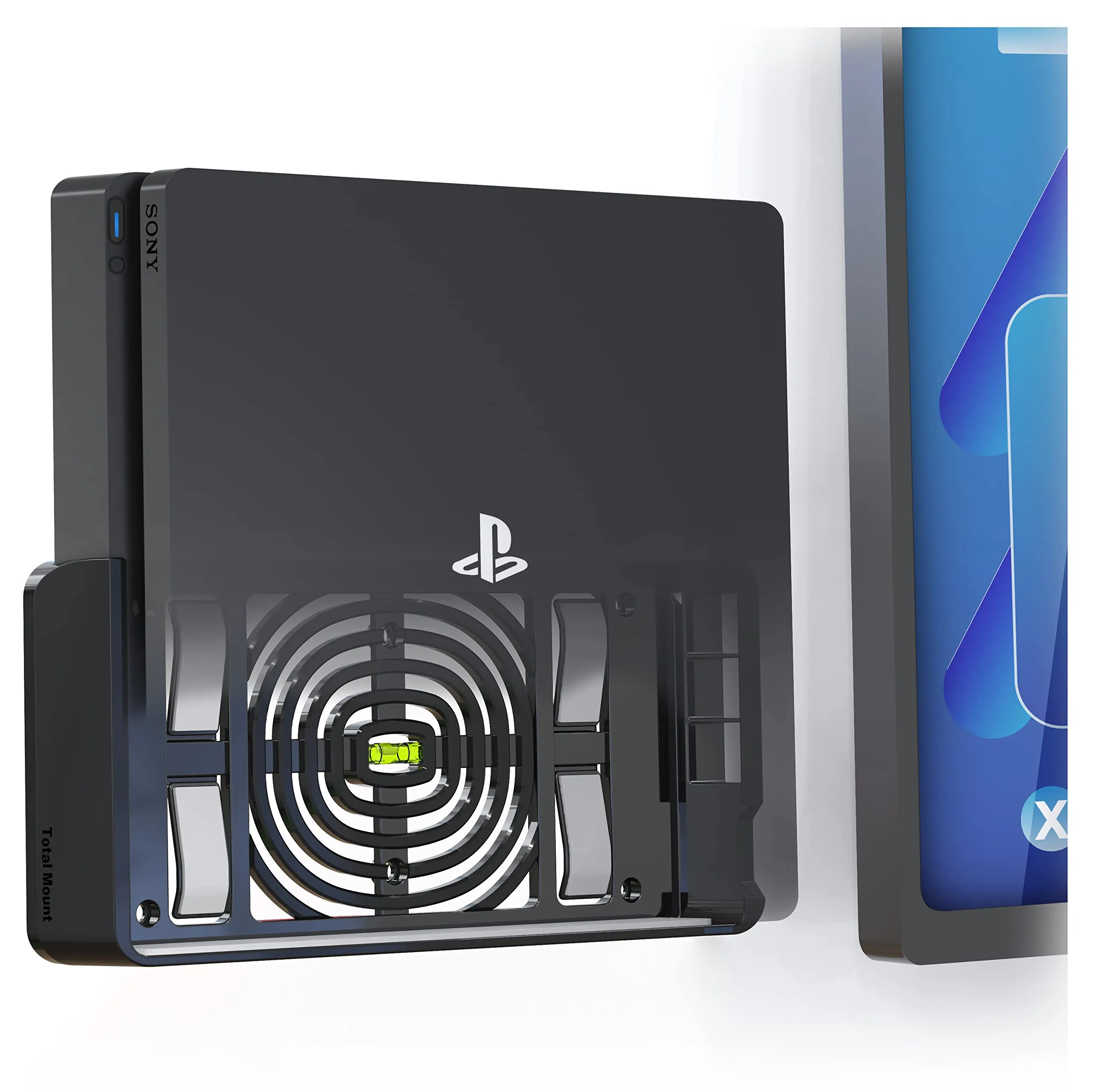 TotalMount Supporto da parete per Sony PlayStation 4 Slim, Nero - immagine 1