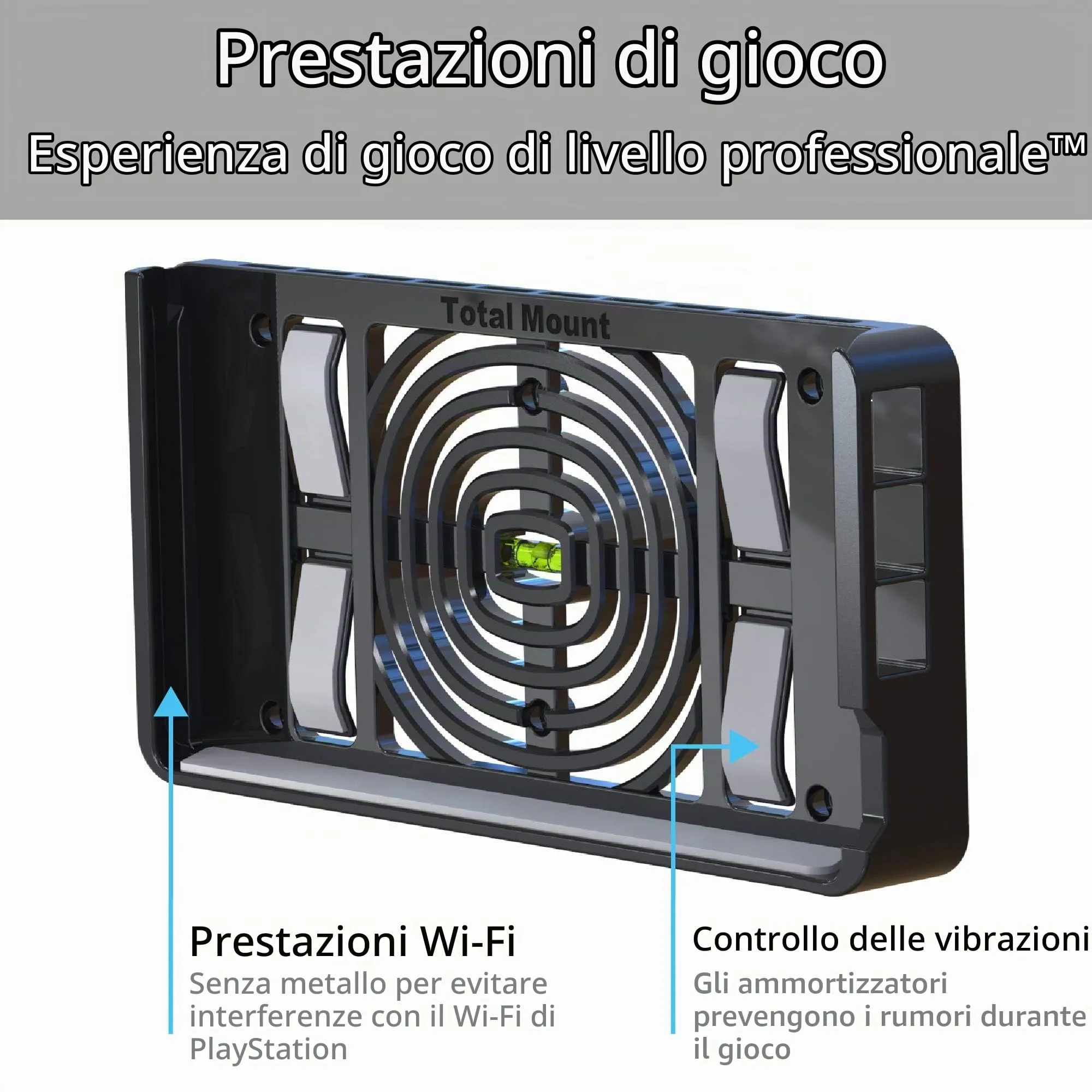 TotalMount Supporto da parete per Sony PlayStation 4 Slim, Nero - immagine 5