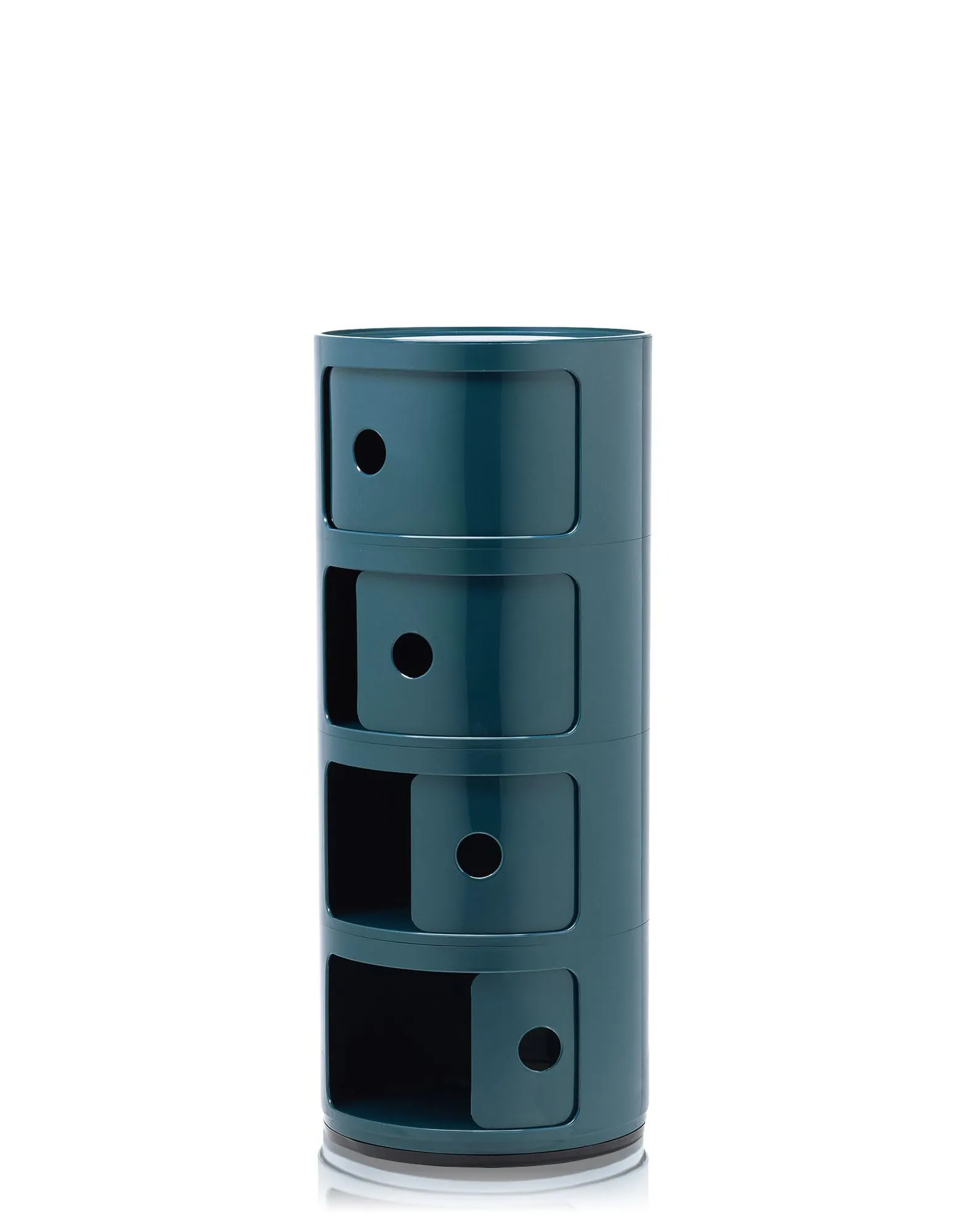 Kartell Componibili Contenitore 4 Elementi, Base Tonda, ABS, Blu, 32 x 32 x 77 cm - immagine 3