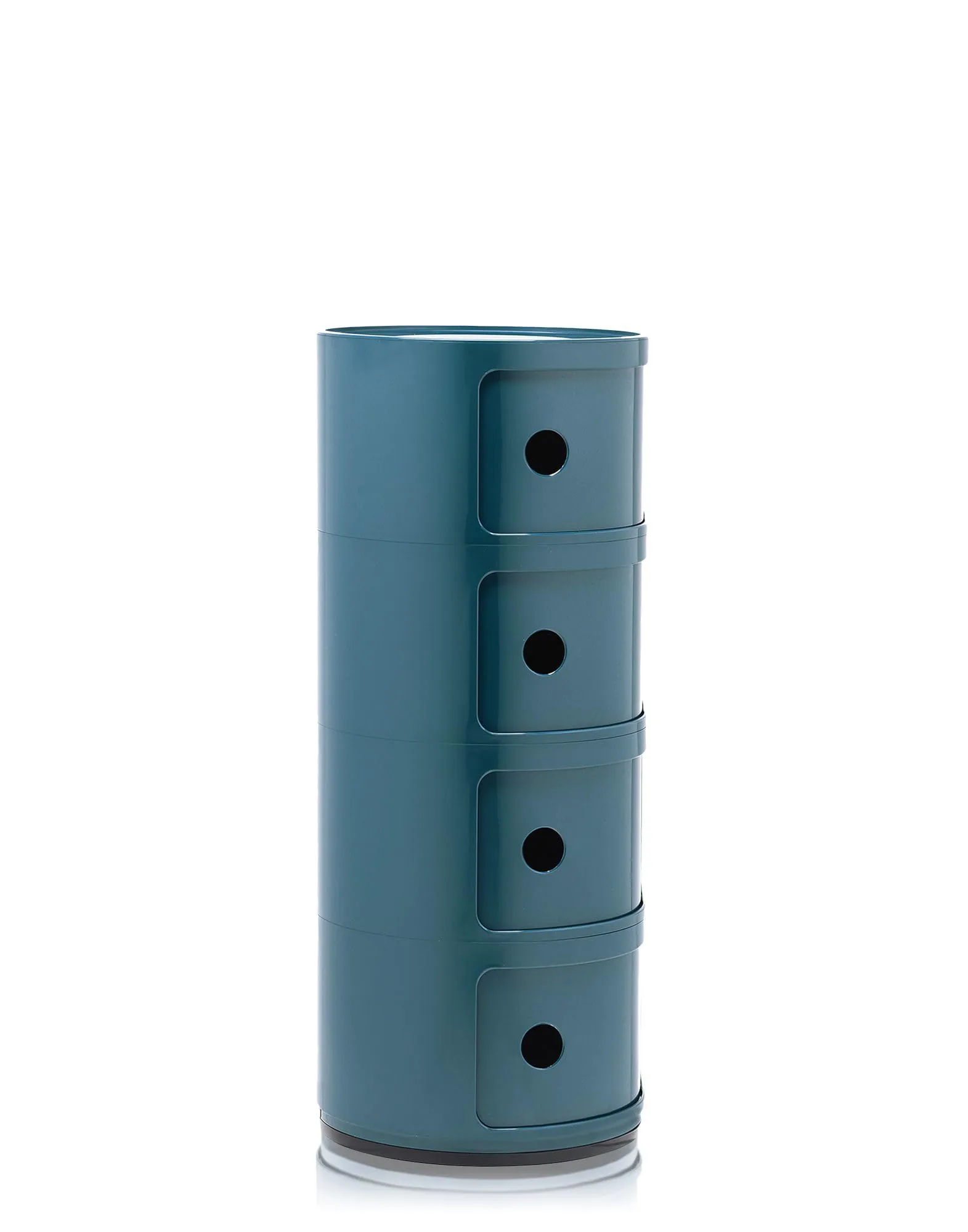 Kartell Componibili Contenitore 4 Elementi, Base Tonda, ABS, Blu, 32 x 32 x 77 cm - immagine 4