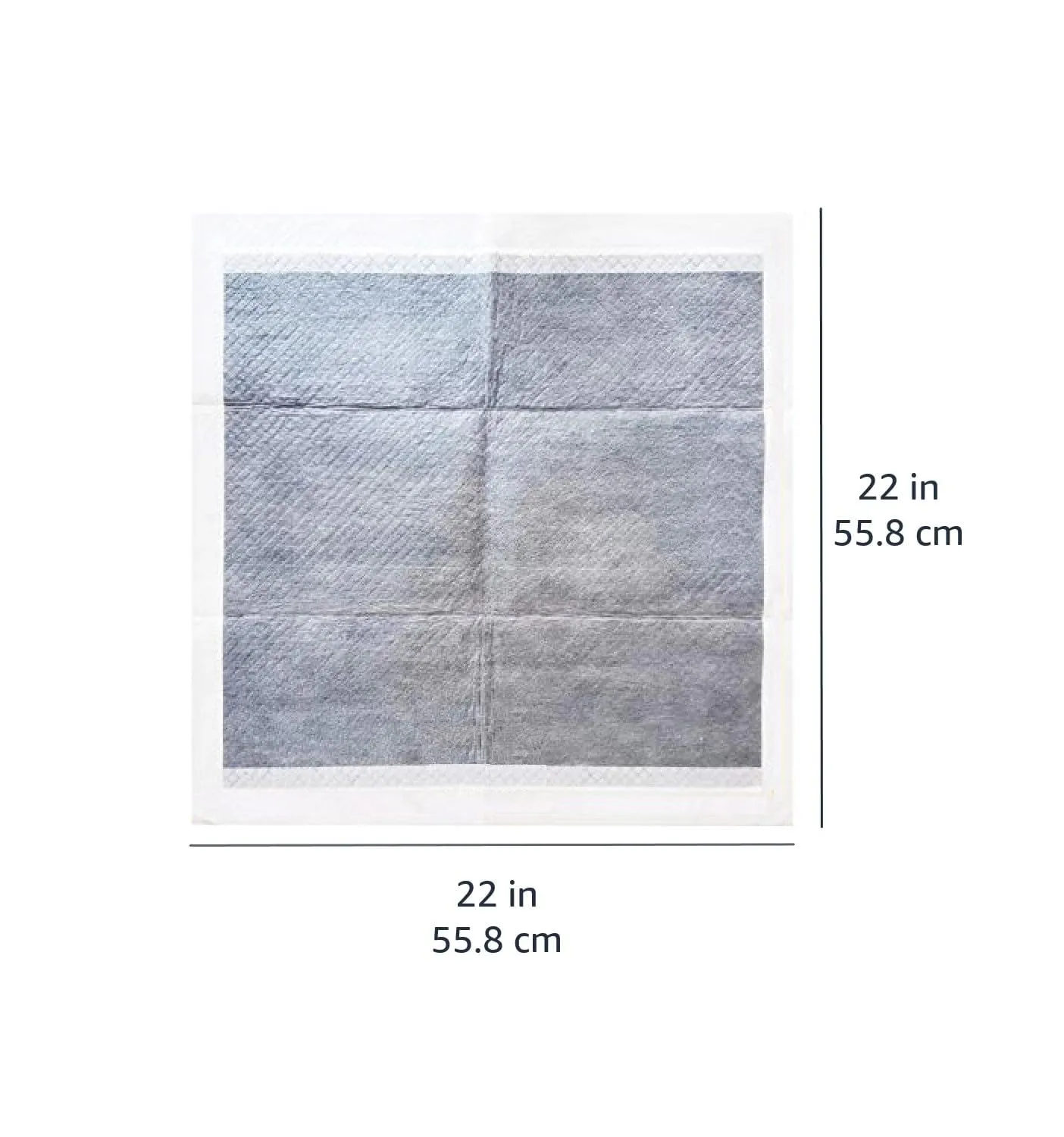 Amazon Basics Tappetini al carbone per addestramento cani e cuccioli, prova di perdite, dimensione standard, 56 x 56 cm, Grigio (confezione da 40) - immagine 2