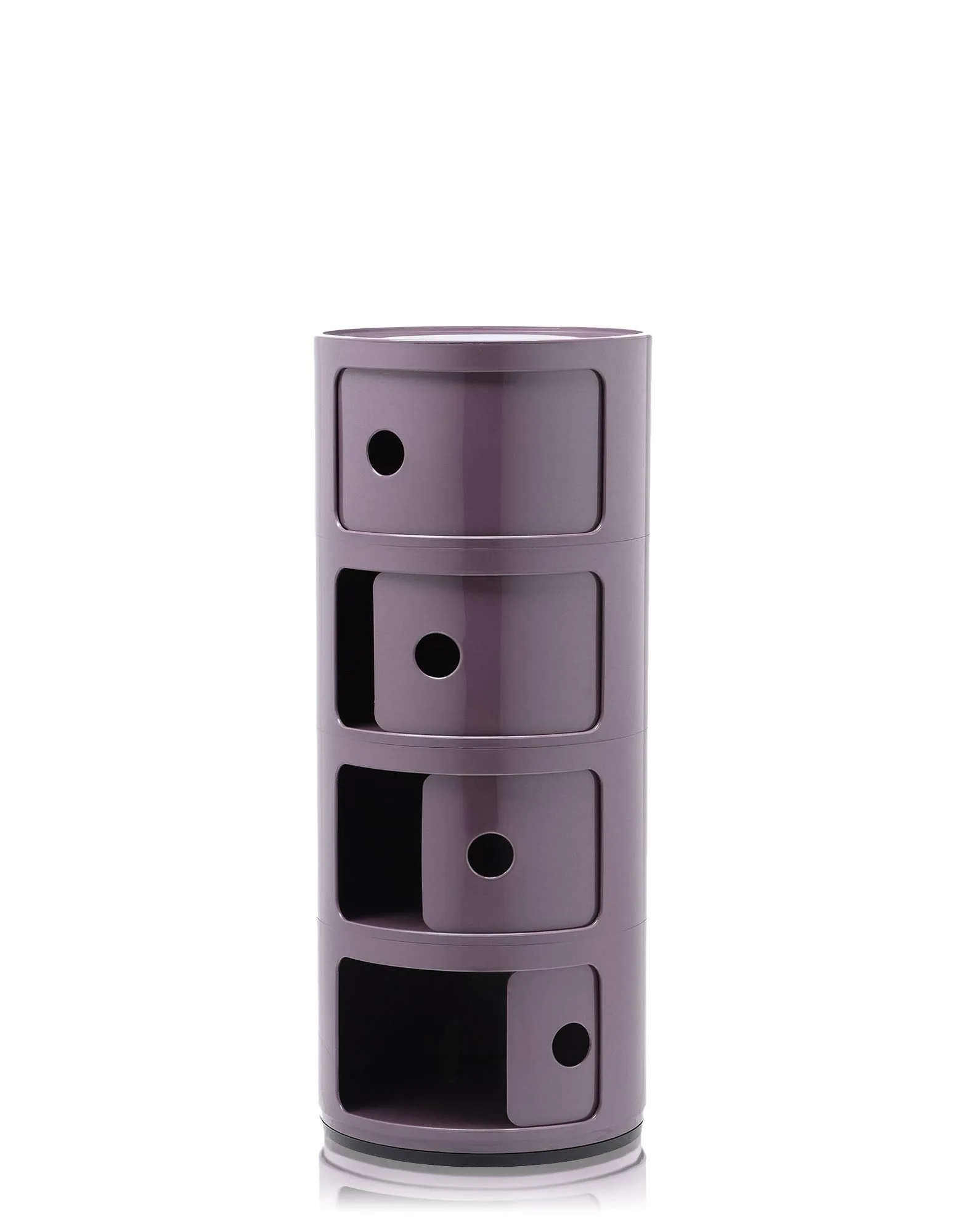 Kartell Componibili Contenitore 4 Elementi, Base Tonda, ABS, Viola, 32 x 32 x 77 cm - immagine 4
