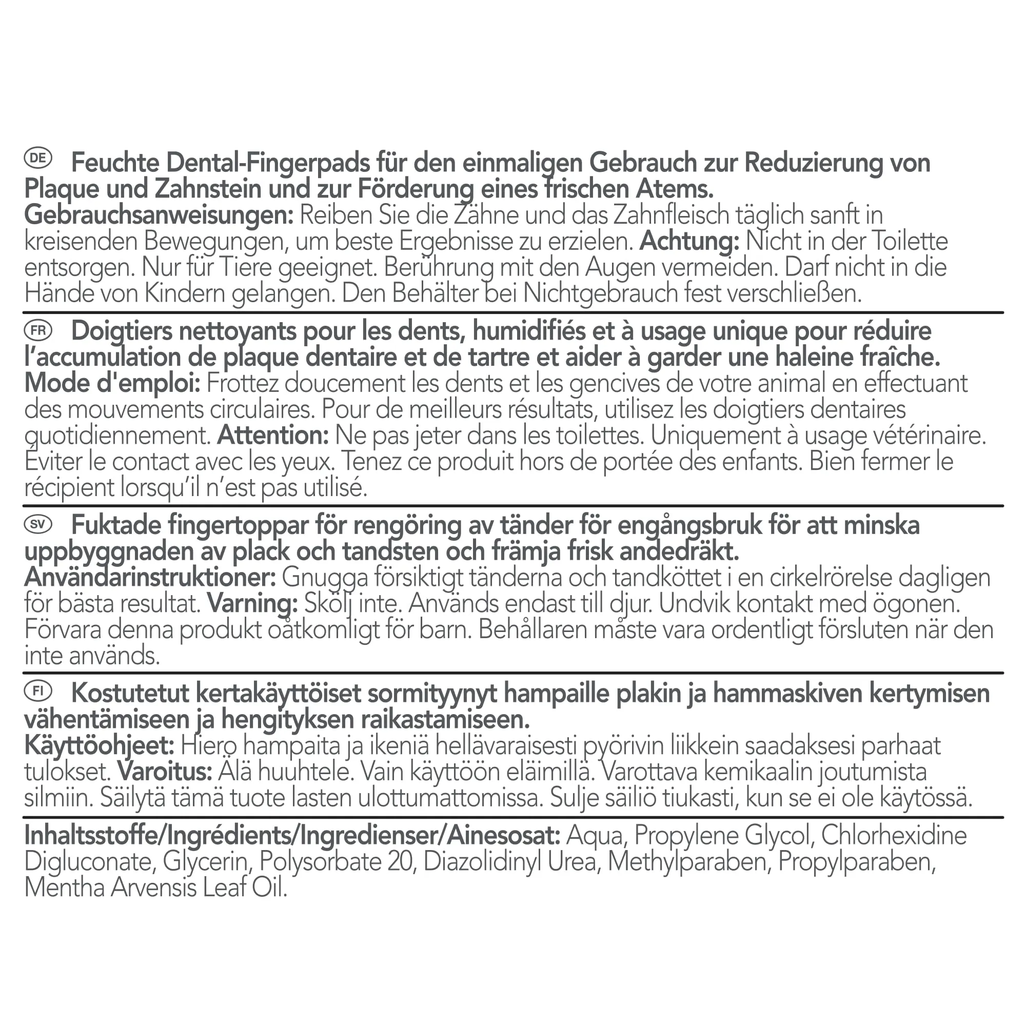 Vet's Best Salviette Dentali per Dita Cani e Gatti, 50 Monouso - immagine 3