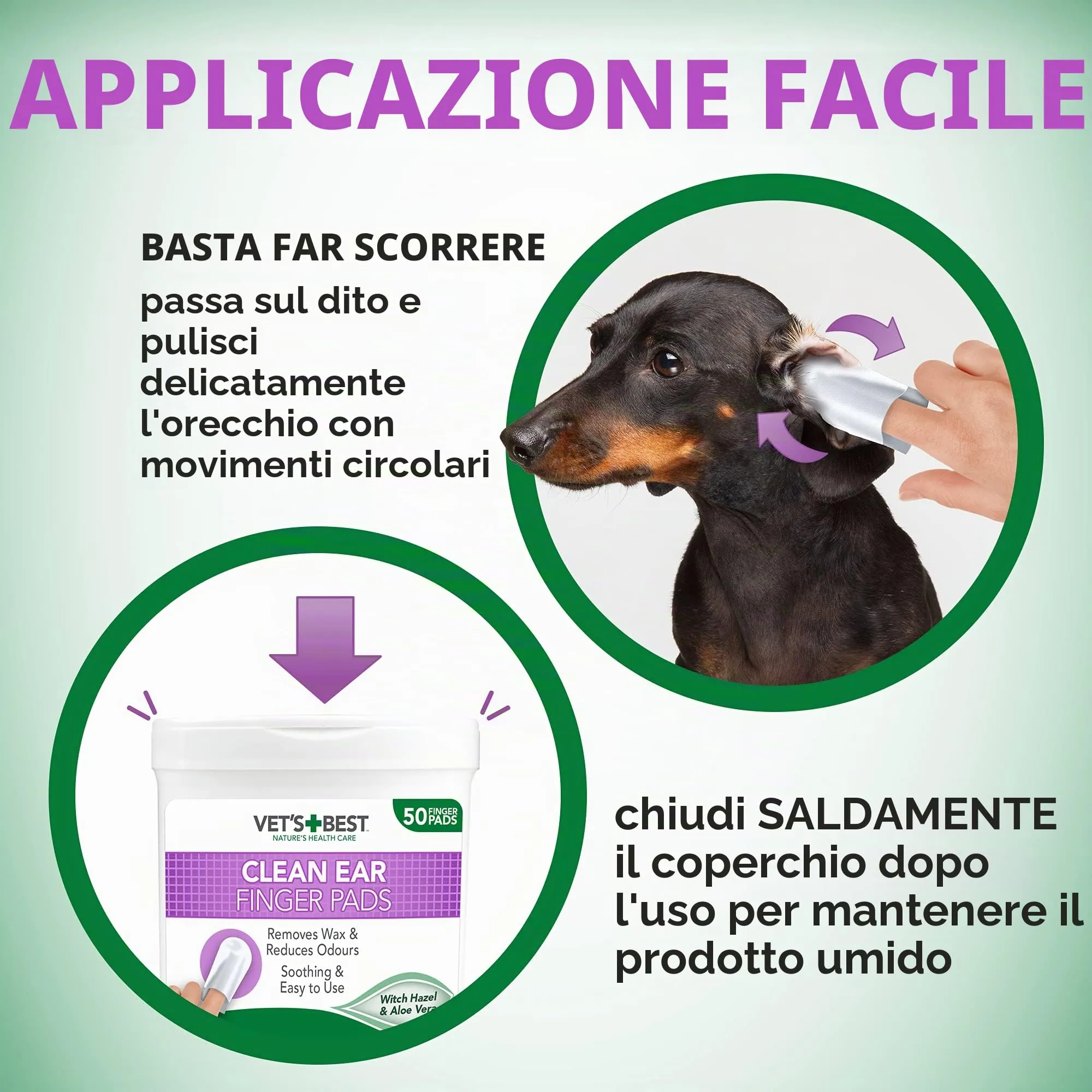 Vet's Best Salviettine Pulizia Orecchie per Cani, 50 Pezzi - immagine 9