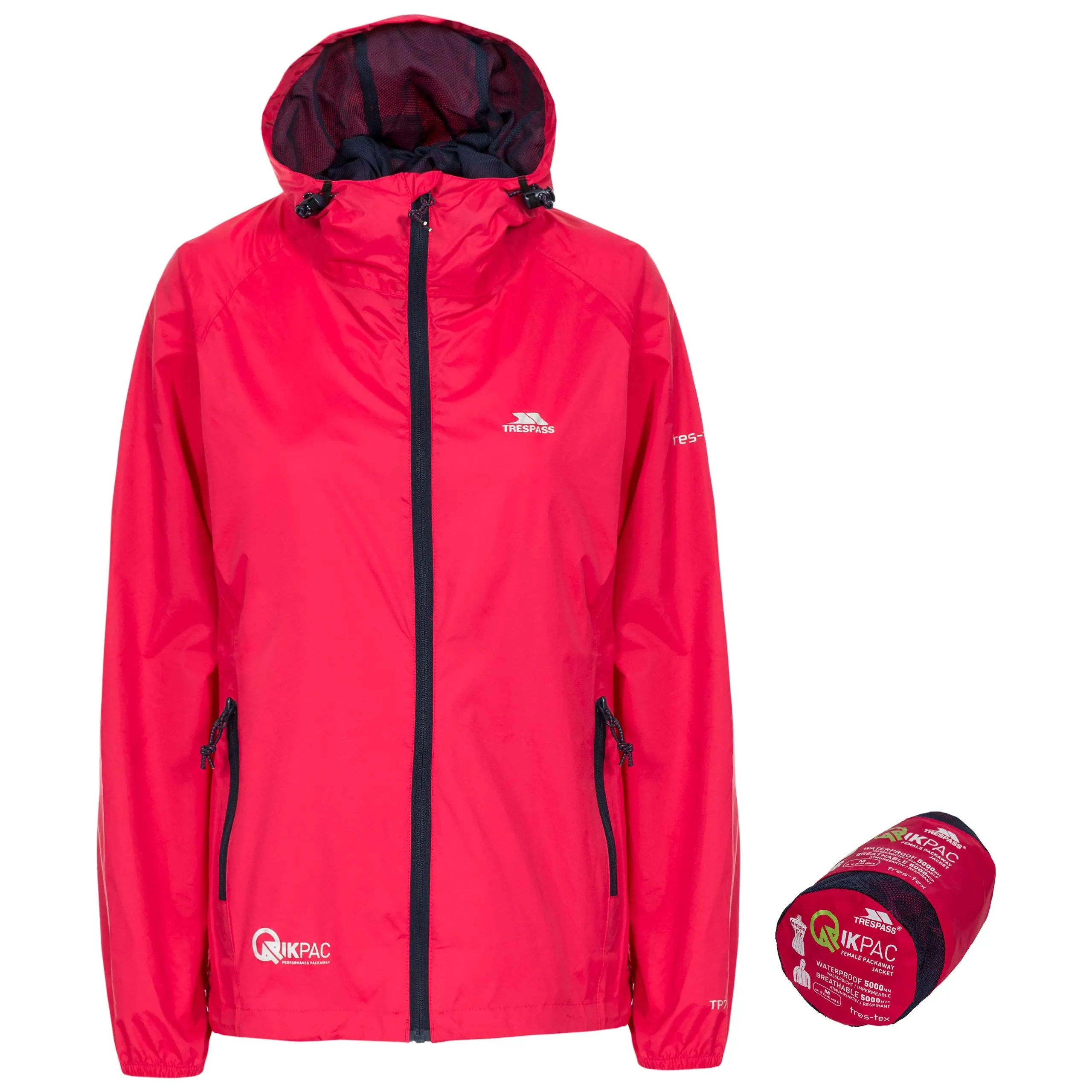 Trespass Qikpac Female Jacket TP75 - Raspberry, M - immagine 5