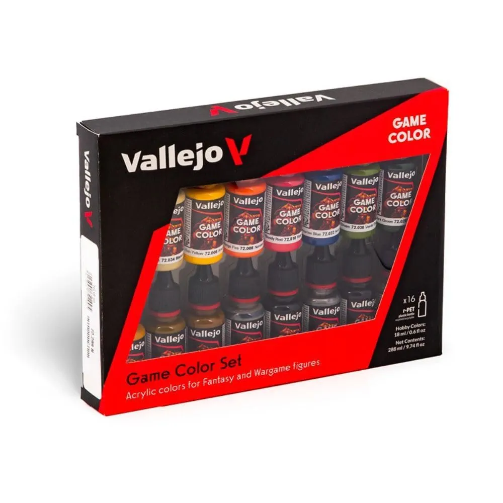 Vallejo Game Color Introduction Set 72299, 16 Acrylic Colors 18 ml for Miniatures and Wargames - immagine 2