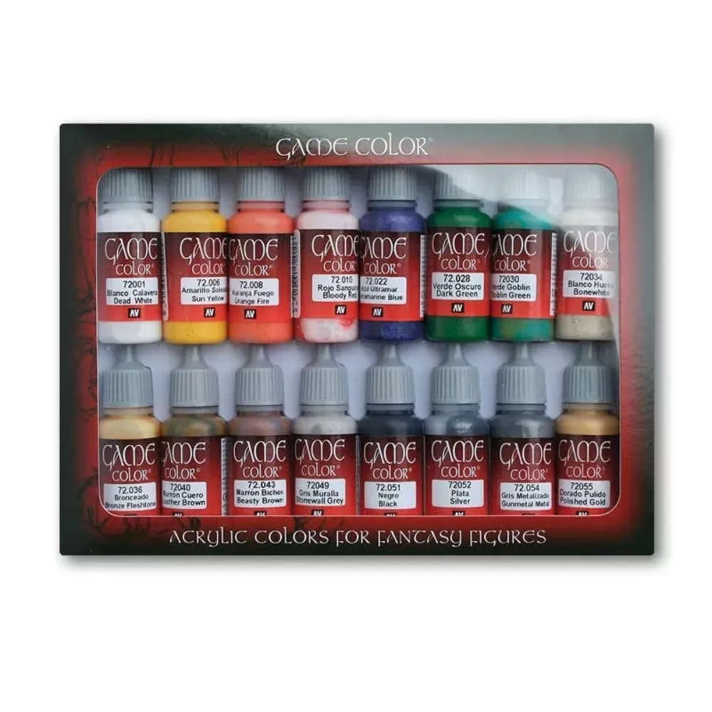 Vallejo Game Color Introduction Set 72299, 16 Acrylic Colors 18 ml for Miniatures and Wargames - immagine 4