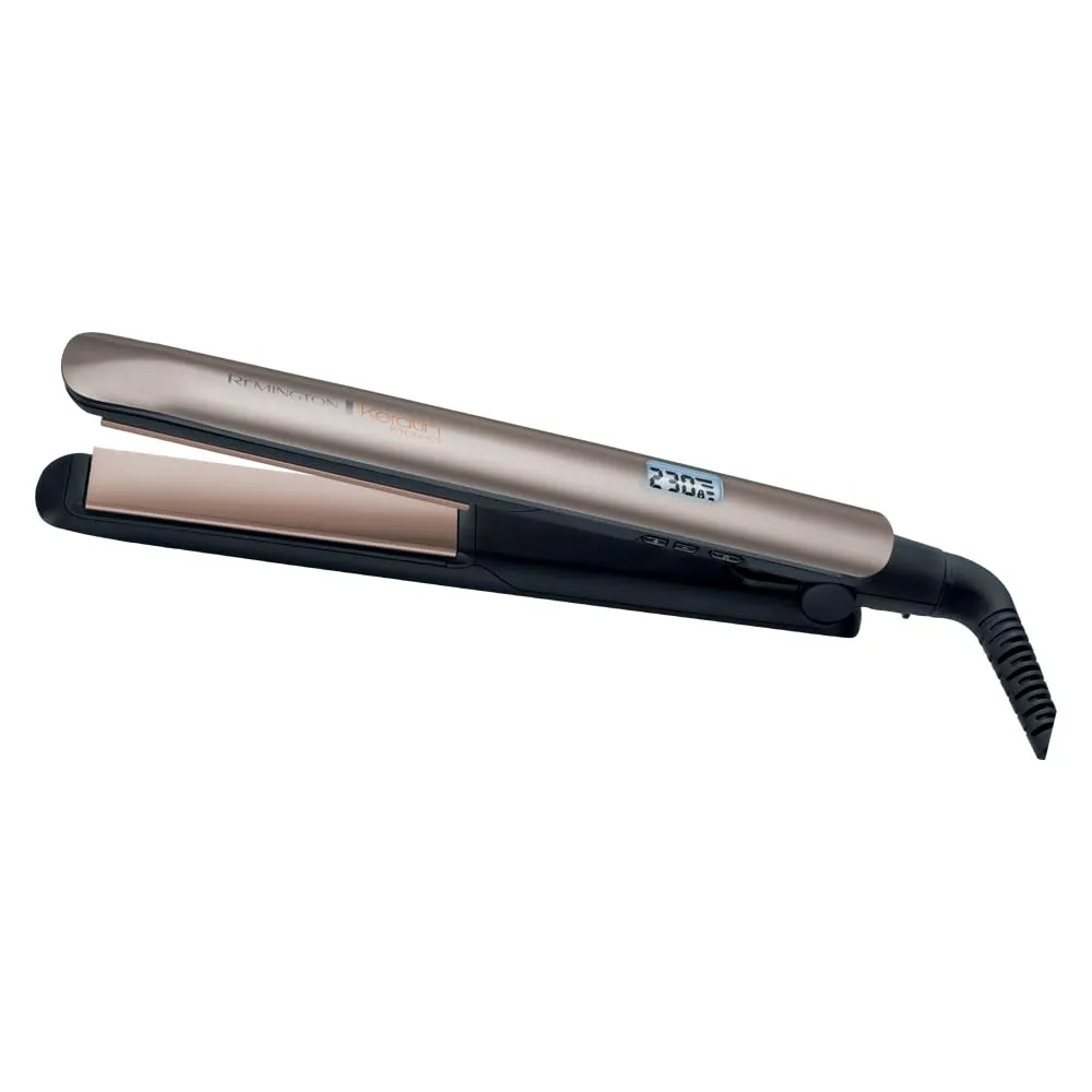 Remington Piastra per Capelli Keratin S8540, Rivestimento Ceramico con Cheratina e Olio di Mandorle, Display LCD, 9 Impostazioni di Temperatura 150-230°C - immagine 3