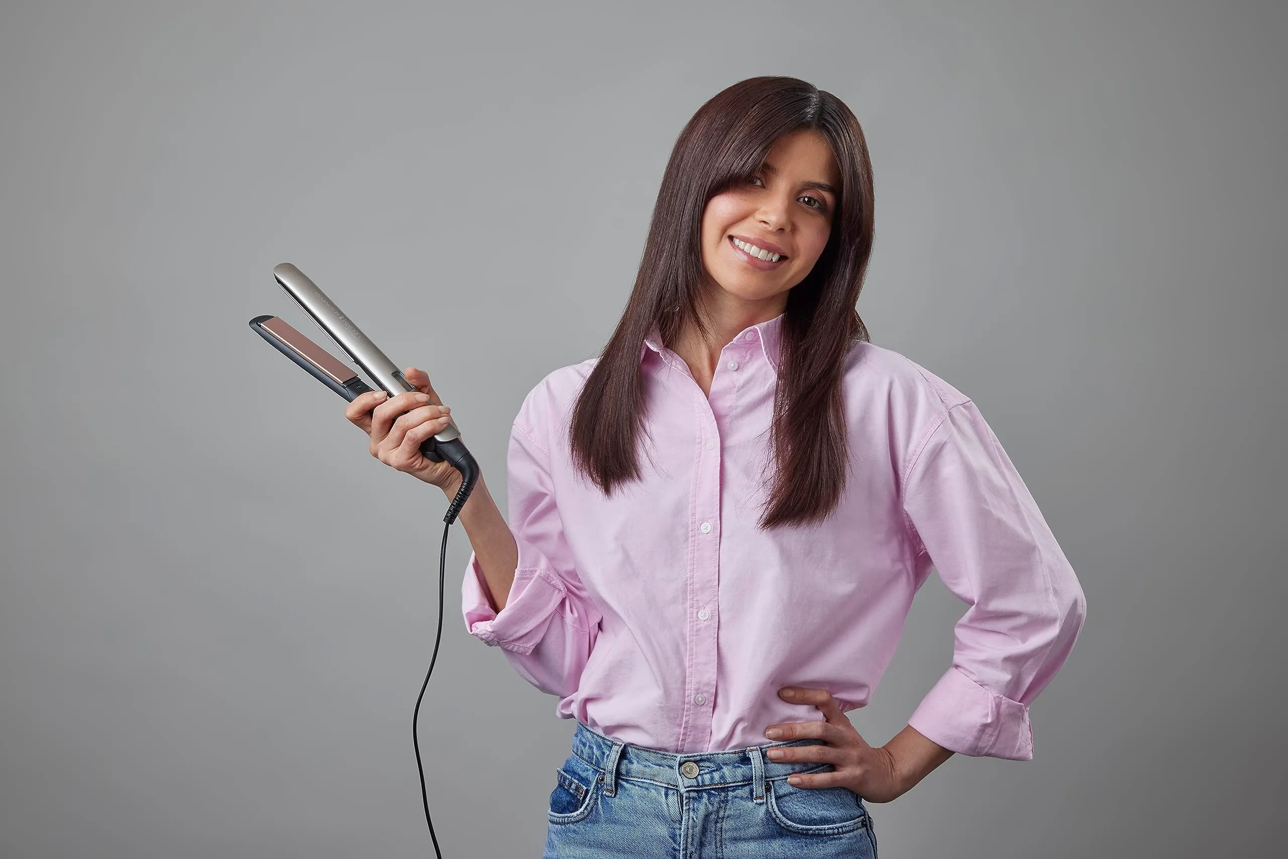Remington Piastra per Capelli Keratin S8540, Rivestimento Ceramico con Cheratina e Olio di Mandorle, Display LCD, 9 Impostazioni di Temperatura 150-230°C - immagine 4