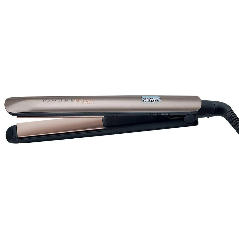 Remington Piastra per Capelli Keratin S8540, Rivestimento Ceramico con Cheratina e Olio di Mandorle, Display LCD, 9 Impostazioni di Temperatura 150-230°C - immagine 6