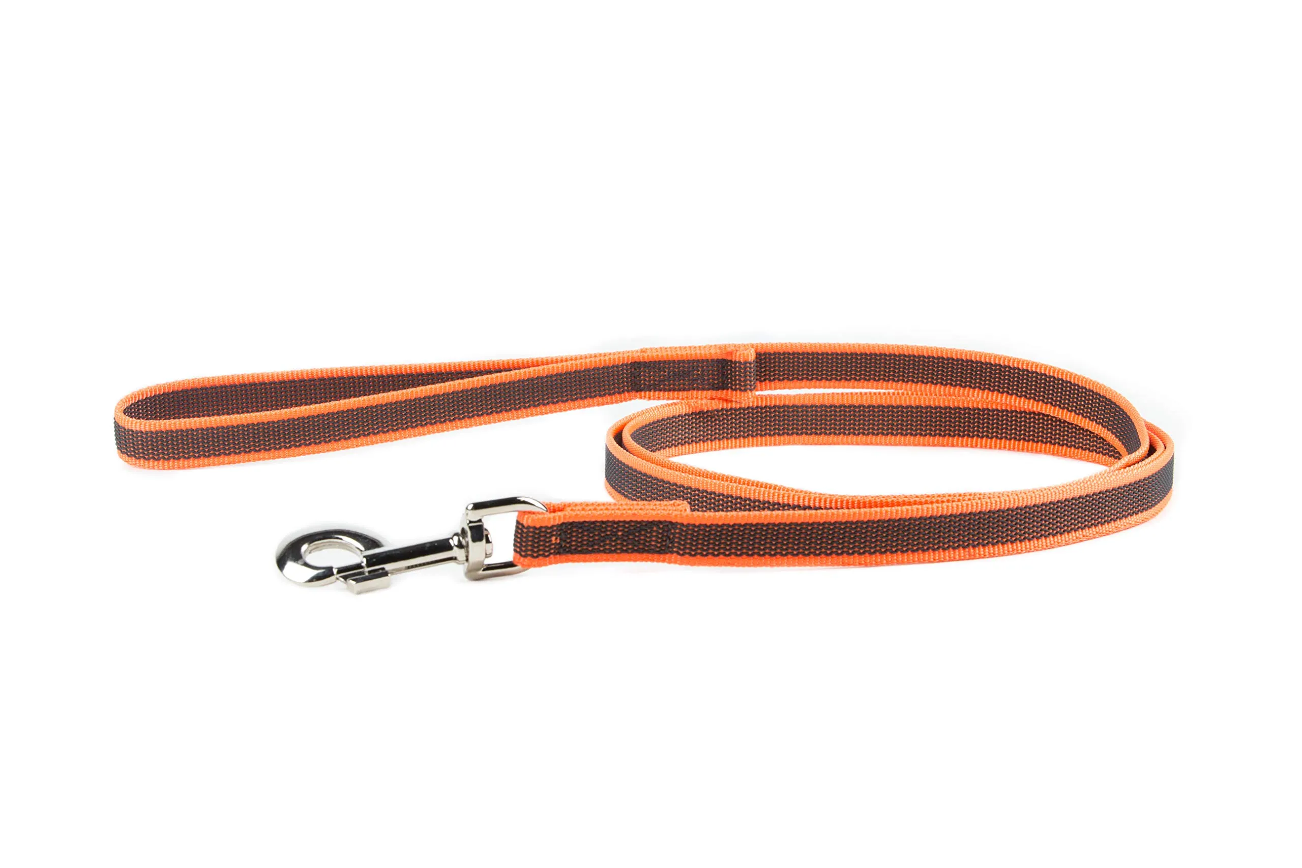 Julius-K9 Color & Gray Super Presa Guinzaglio Con Manico, 20 mm x 2 m, Arancione - immagine 1