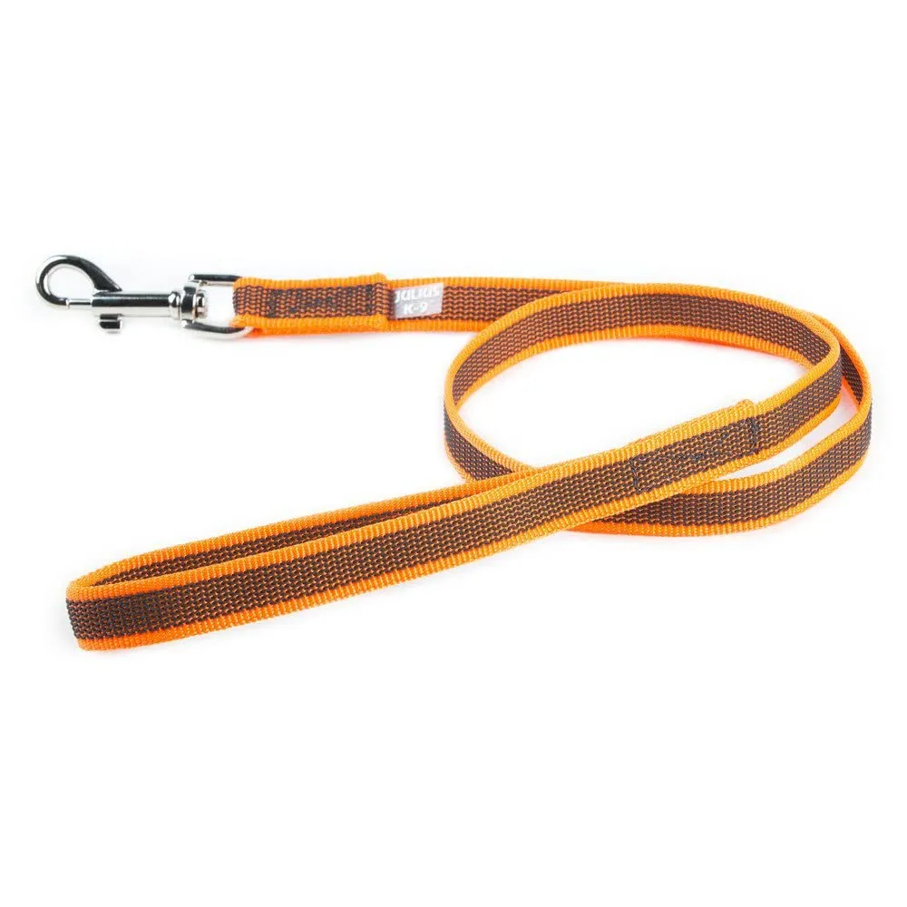 Julius-K9 Color & Gray Super Presa Guinzaglio Con Manico, 20 mm x 1.2 m, Arancione - immagine 1