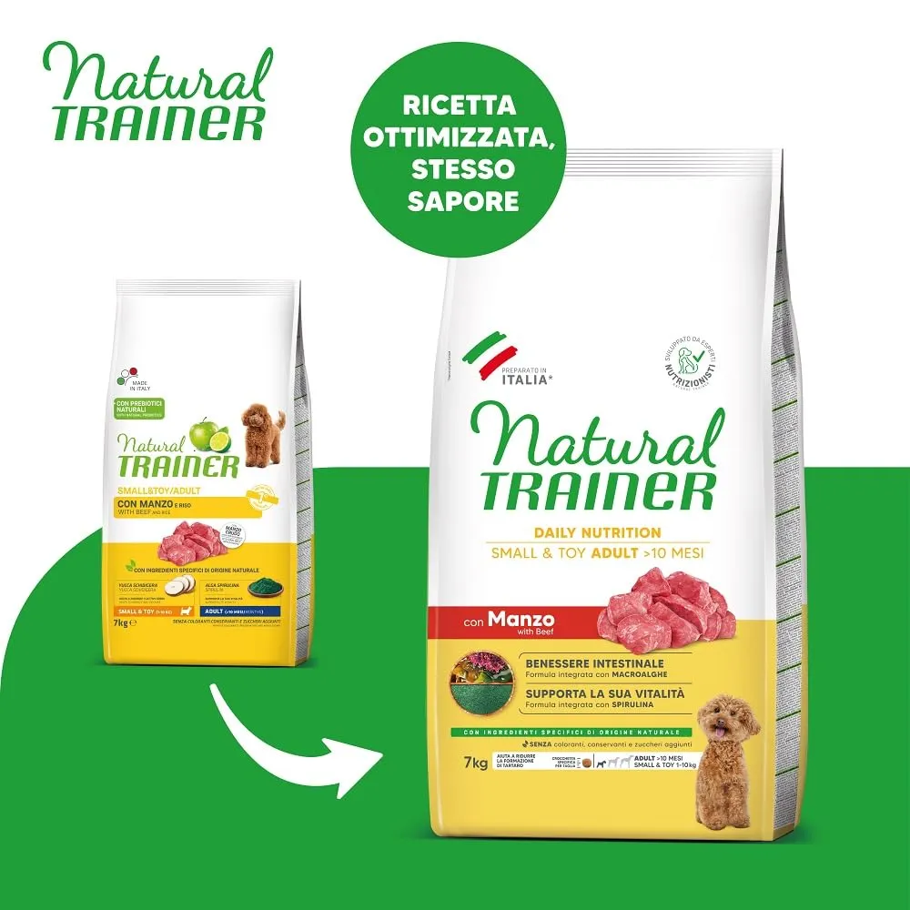 Trainer Natural Cibo per Cani Small & Toy Manzo e Riso 7kg - immagine 2