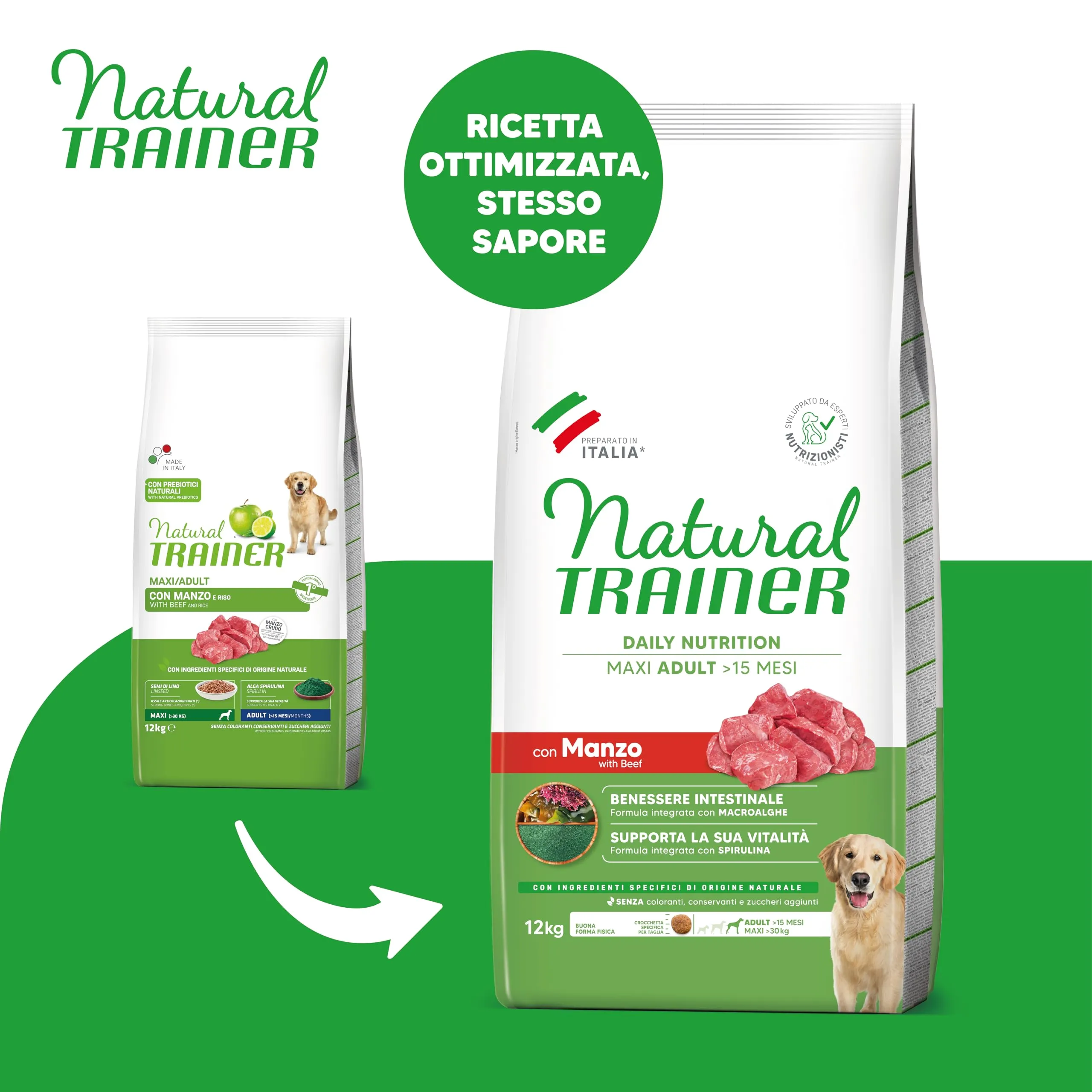 Trainer Natural Maxi Cibo per Cani Adulti con Manzo - 12kg - immagine 2