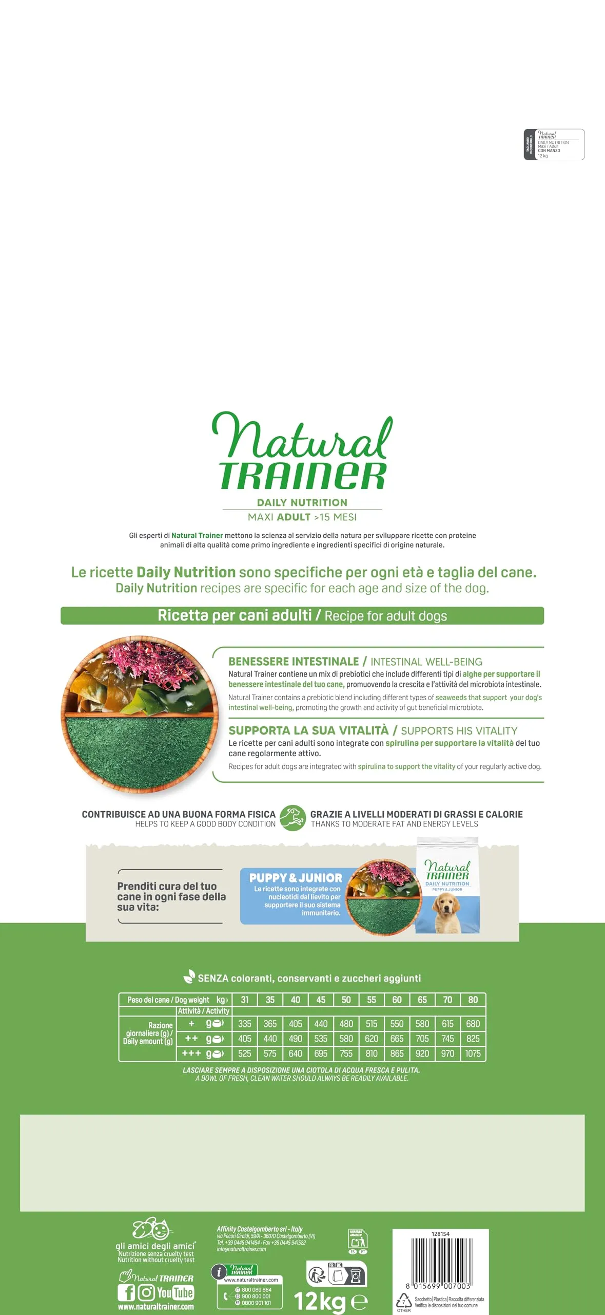 Trainer Natural Maxi Cibo per Cani Adulti con Manzo - 12kg - immagine 3