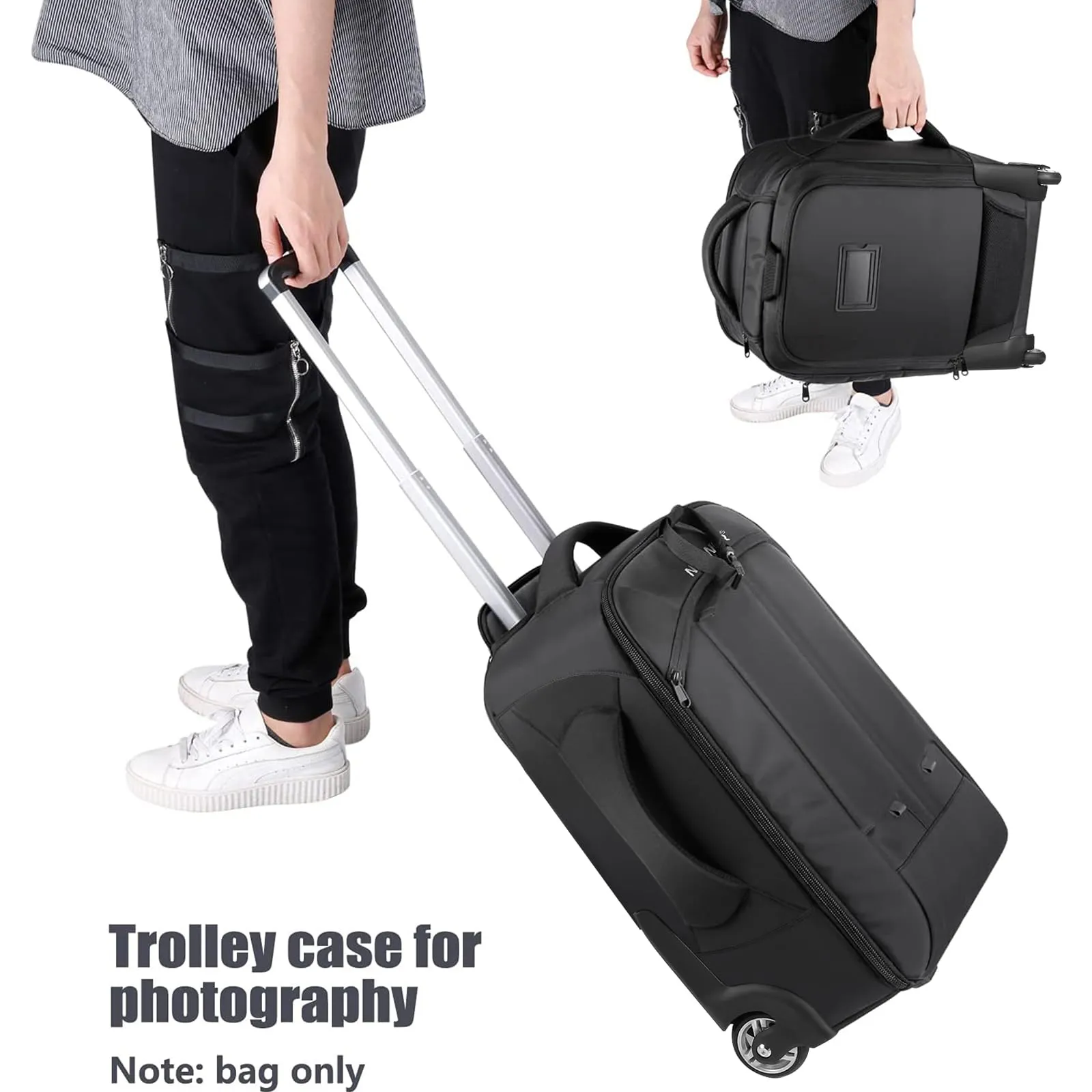Neewer 2-in-1 Zaino Convertibile per Fotocamera con Ruote - immagine 6
