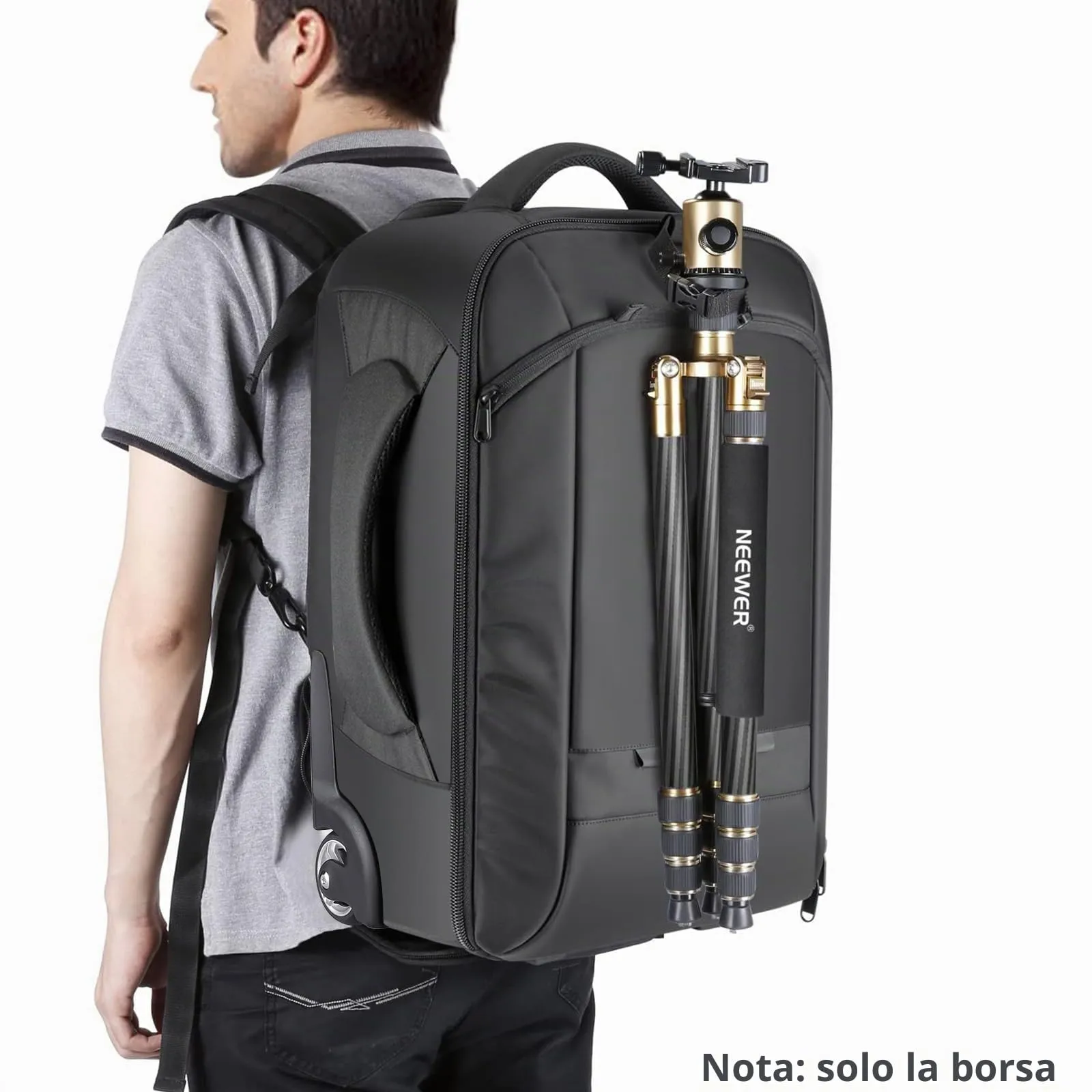 Neewer 2-in-1 Zaino Convertibile per Fotocamera con Ruote - immagine 8