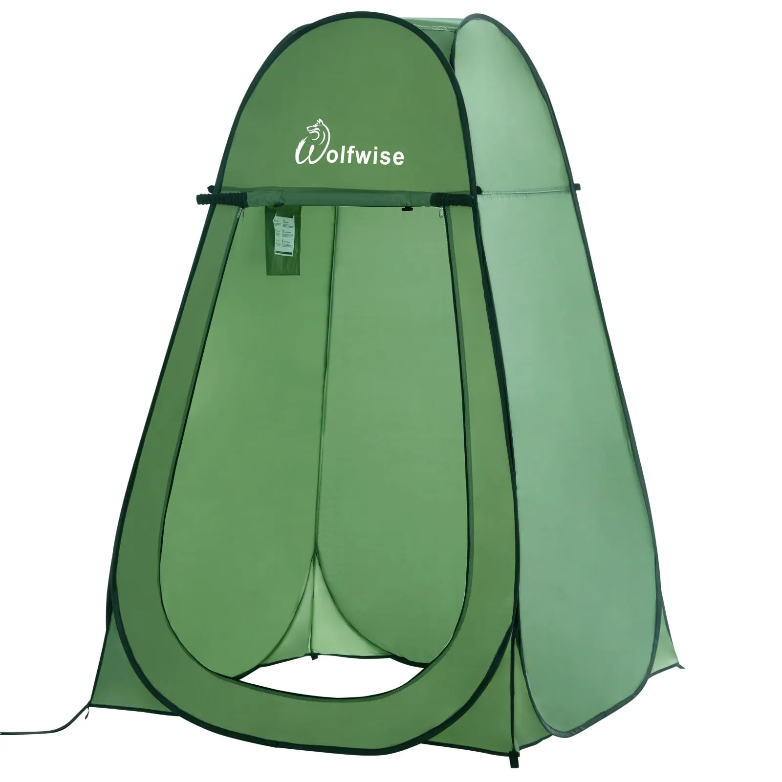 Wolfwise Tenda Doccia Campeggio Pop-Up, Spogliatoio Portatile e Pieghevole, 120 x 120 x 190 cm, Verde - immagine 1