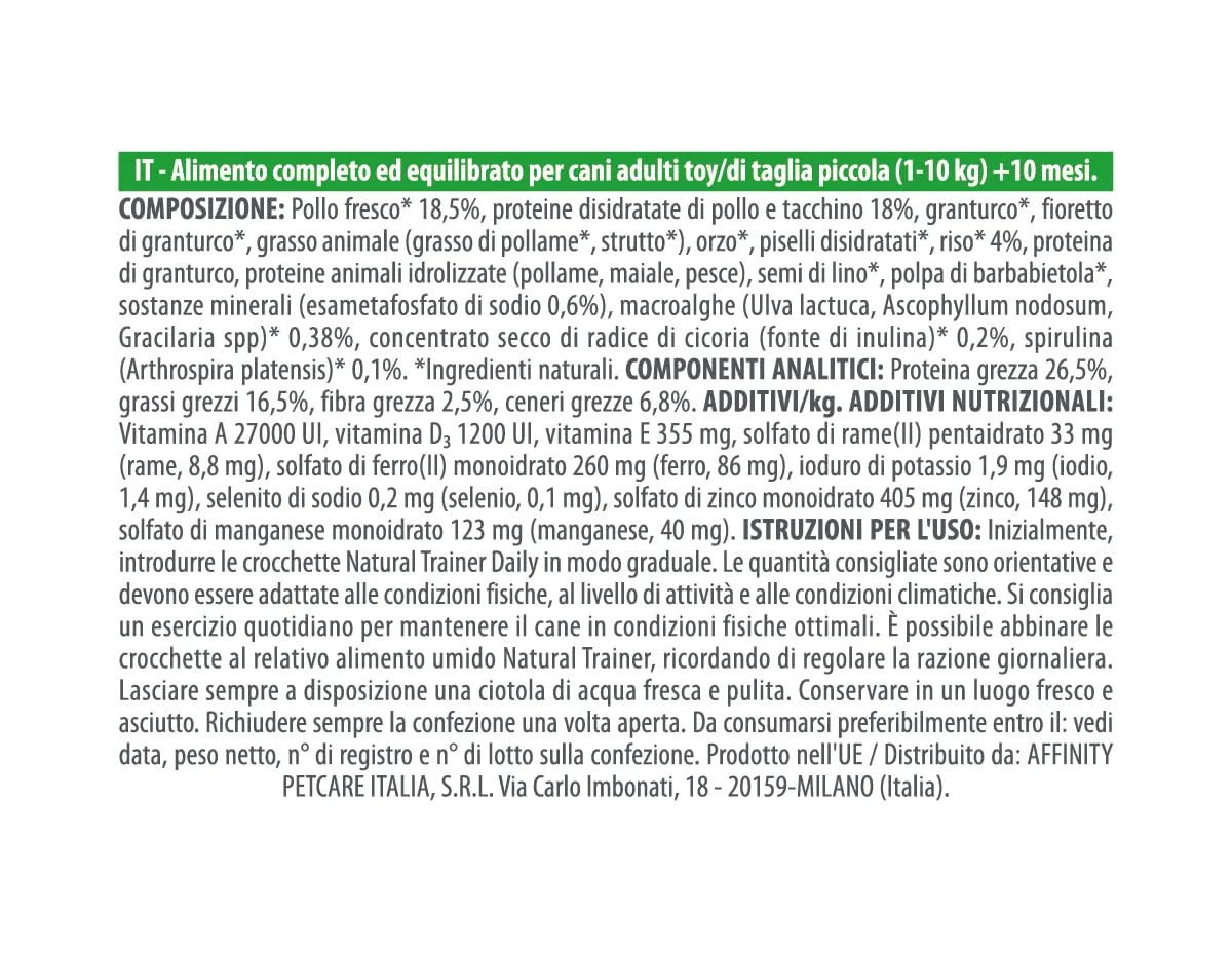Trainer Natural Small & Toy Cibo per Cani Adulti con Pollo - 7kg - immagine 4