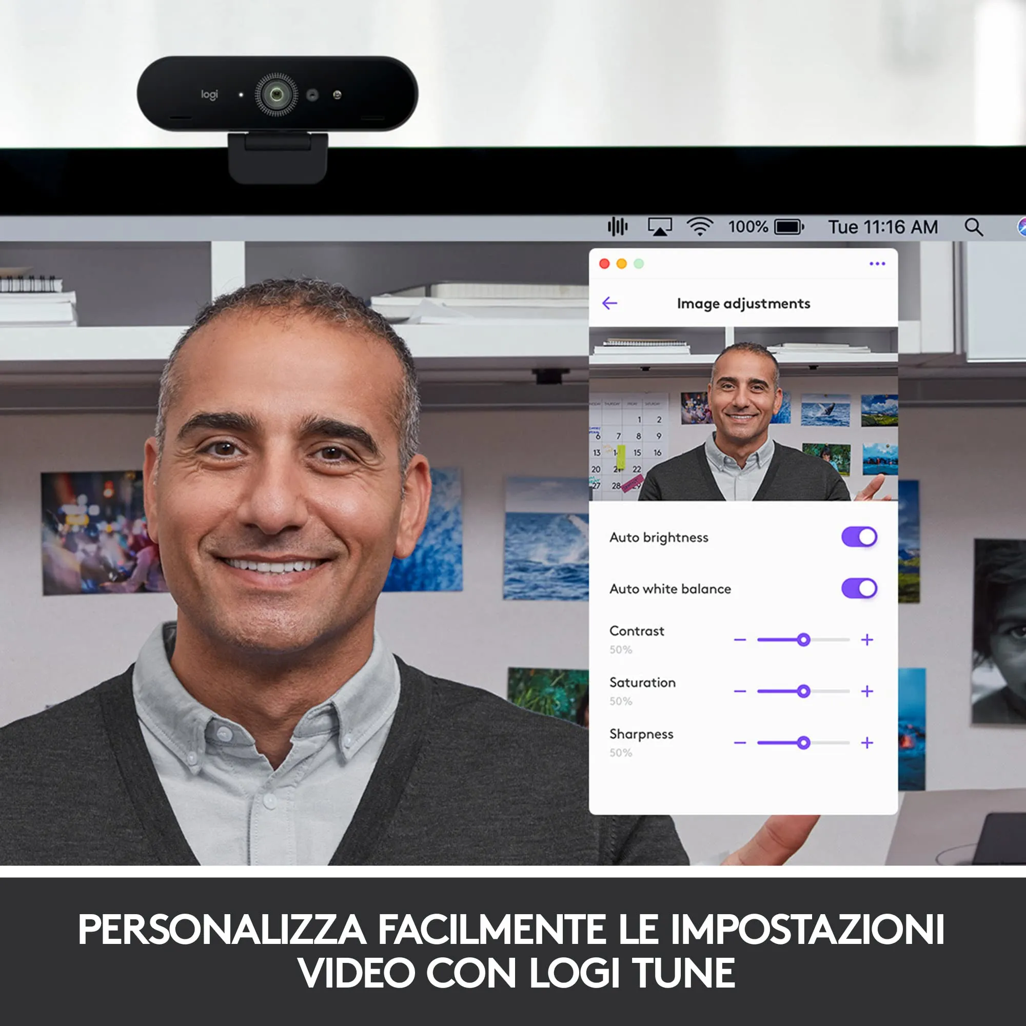 Logitech Brio Stream 4K HD Webcam - Graphite - immagine 11