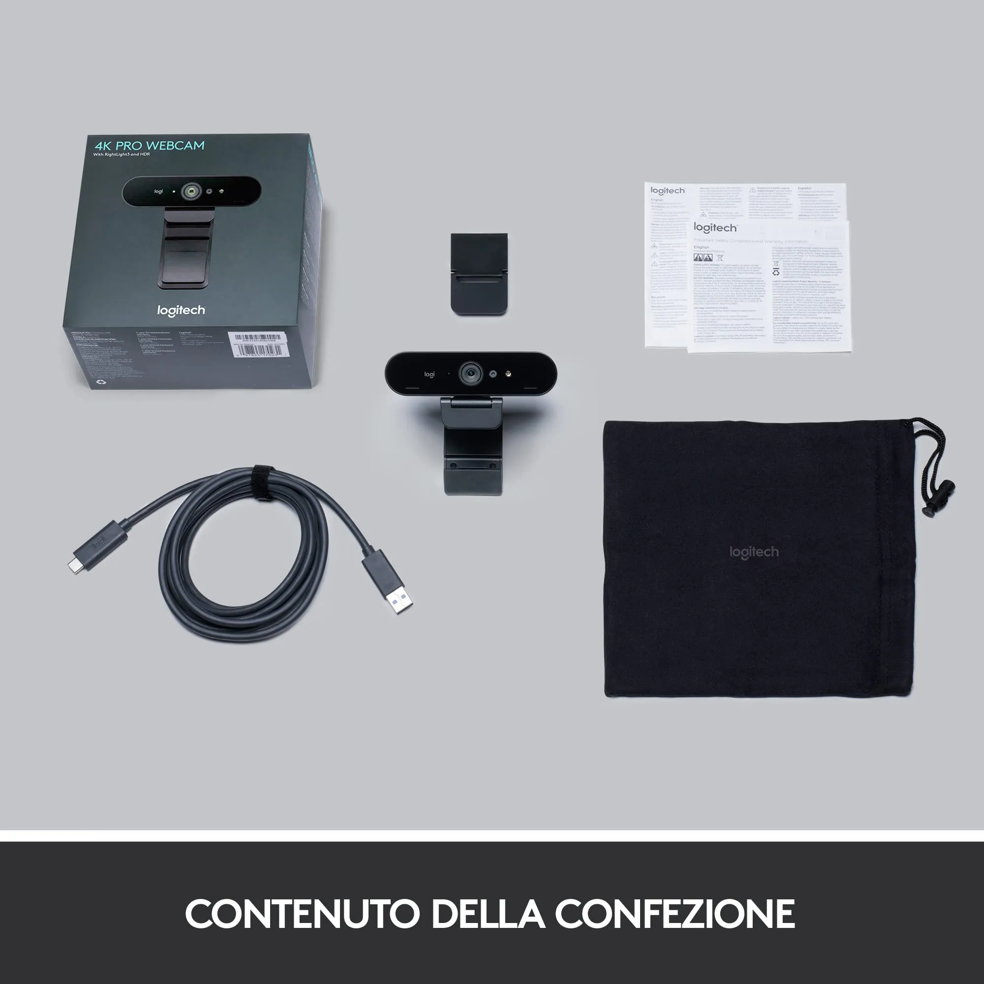 Logitech Brio Stream 4K HD Webcam - Graphite - immagine 13