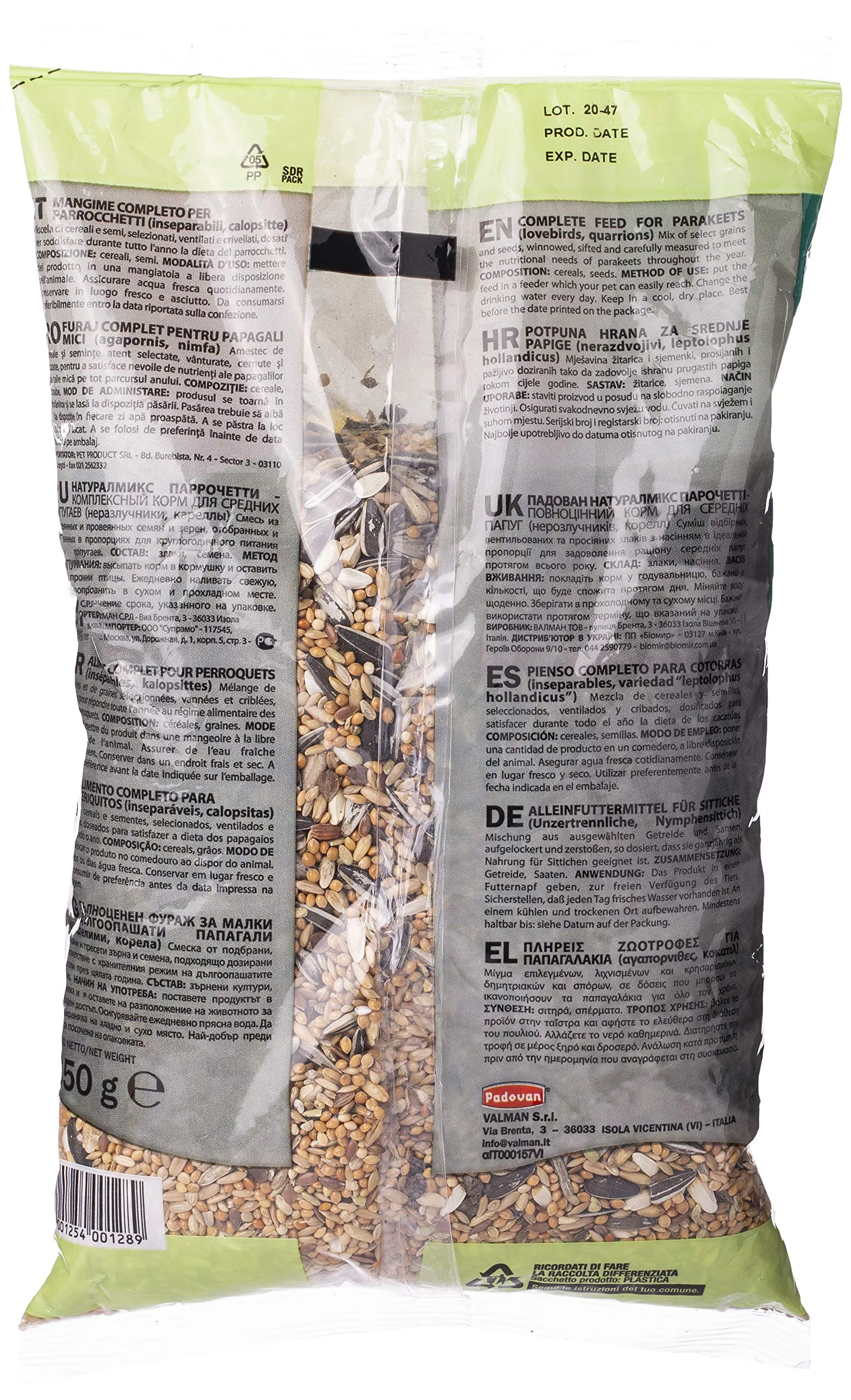 Padovan Naturalmix Parrocchetti Alimento Completo, 850 g - immagine 2