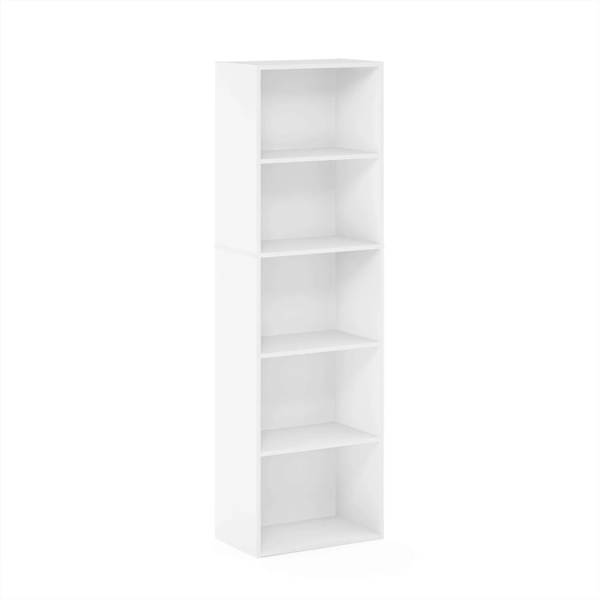 Furinno Luder Libreria a ripiani aperti a 5 livelli, Bianca - immagine 7