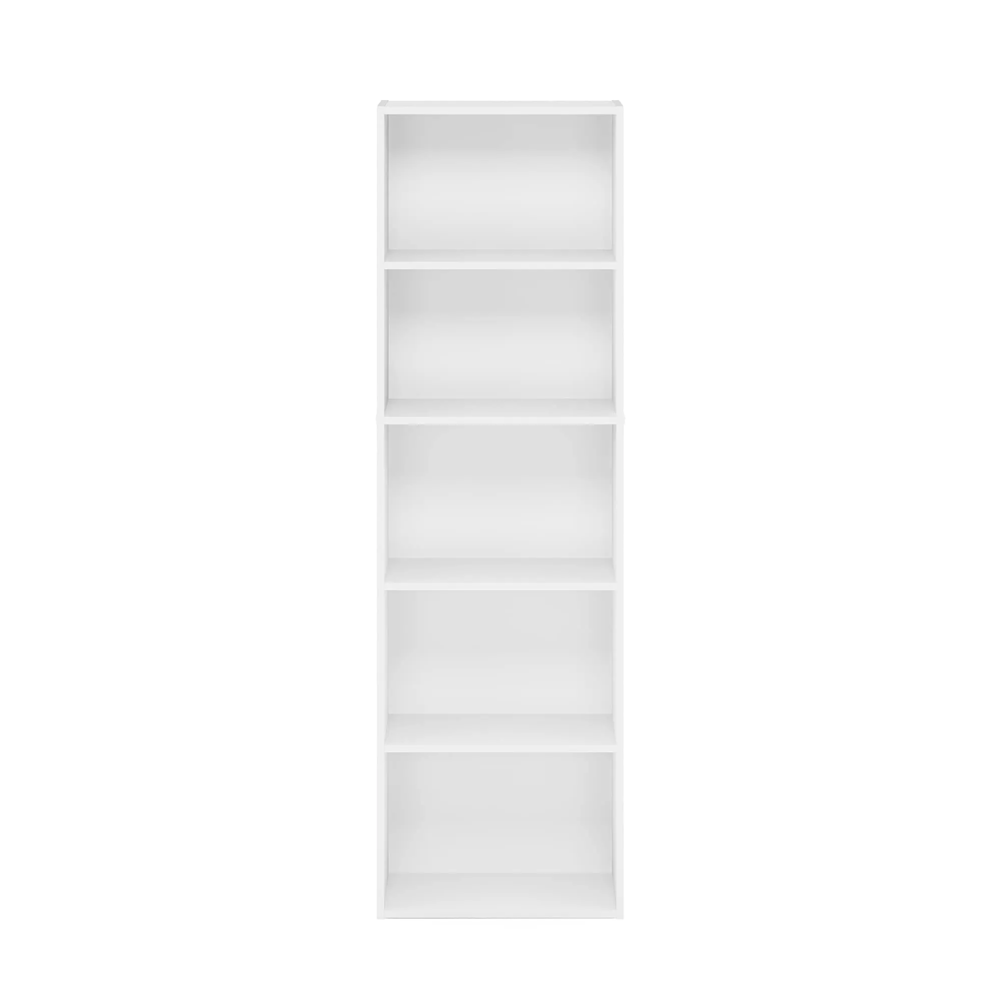 Furinno Luder Libreria a ripiani aperti a 5 livelli, Bianca - immagine 8