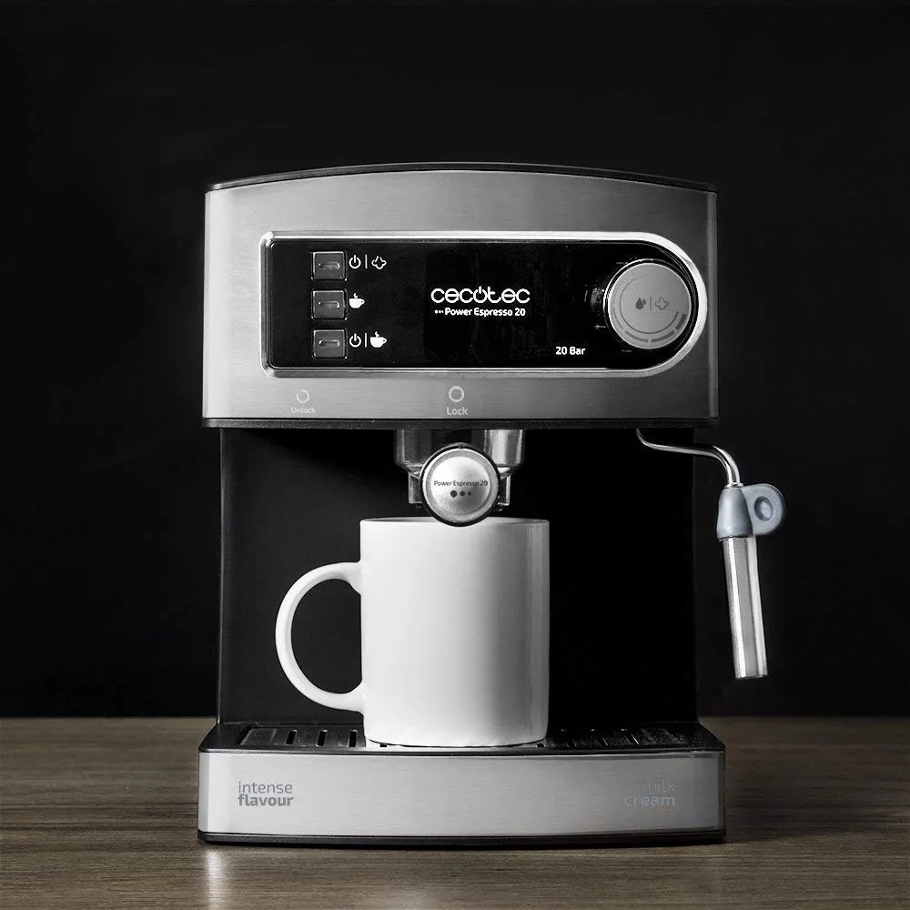 Cecotec Power Espresso 20 Macchina da Caffè Espresso, 850 W, 20 Bar, Serbatoio 1,6 L, Acciaio Inox - immagine 5