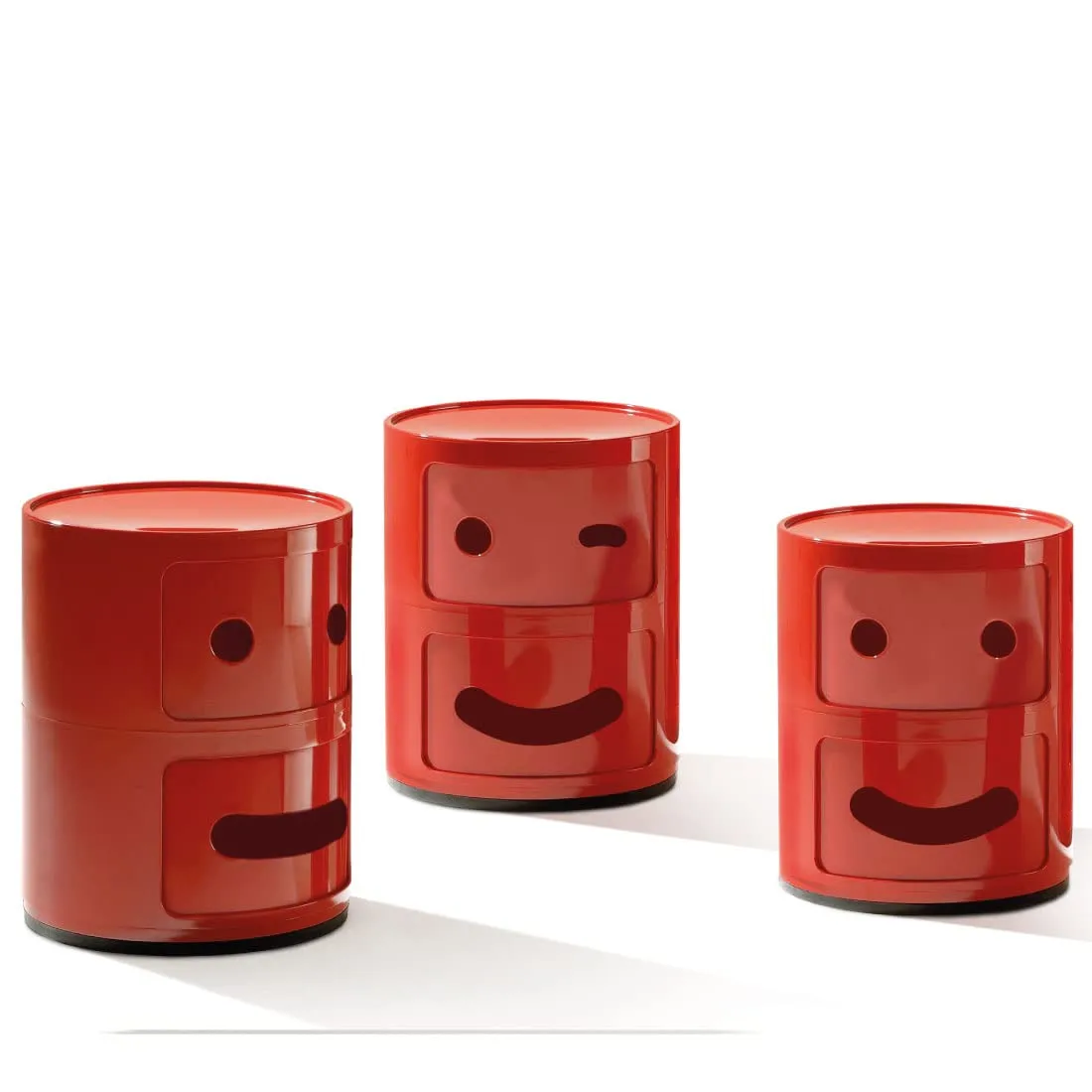 Kartell Componibile Smile Contenitore Faccia Seria, ABS, Rosso, 32 x 32 x 40 cm - immagine 8