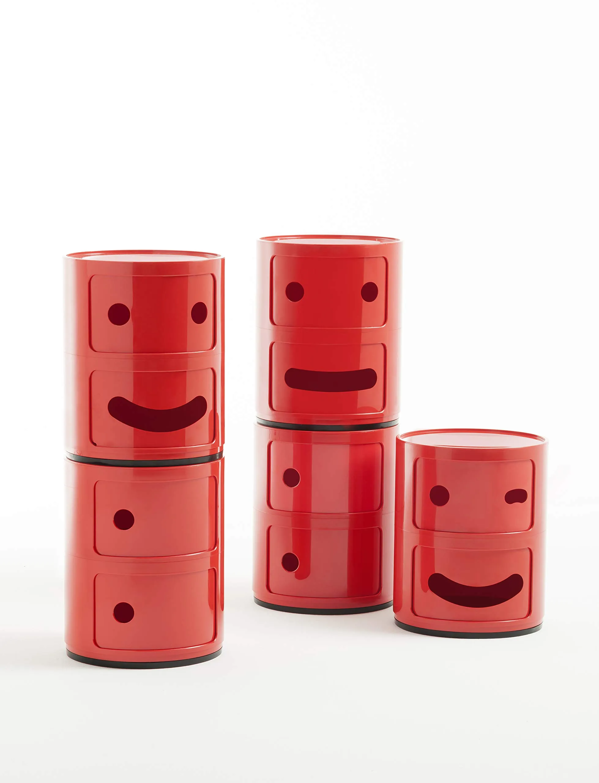 Kartell Componibile Smile Occhiolino Contenitore, ABS, Rosso, 32 x 32 x 40 cm - immagine 6