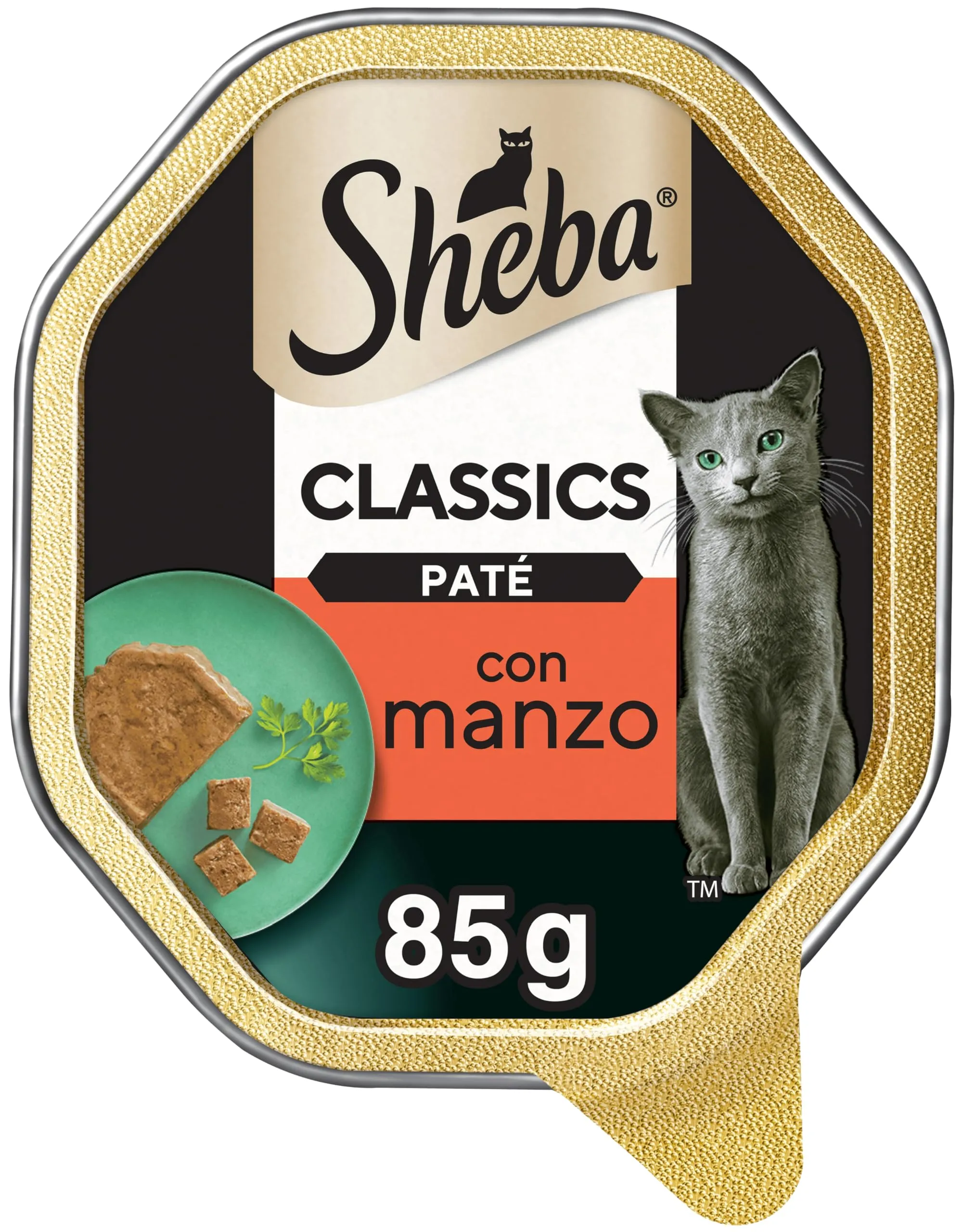 Sheba Paté Classics Cibo Umido per Gatti con Manzo, 22 Vaschette da 85 g - immagine 1