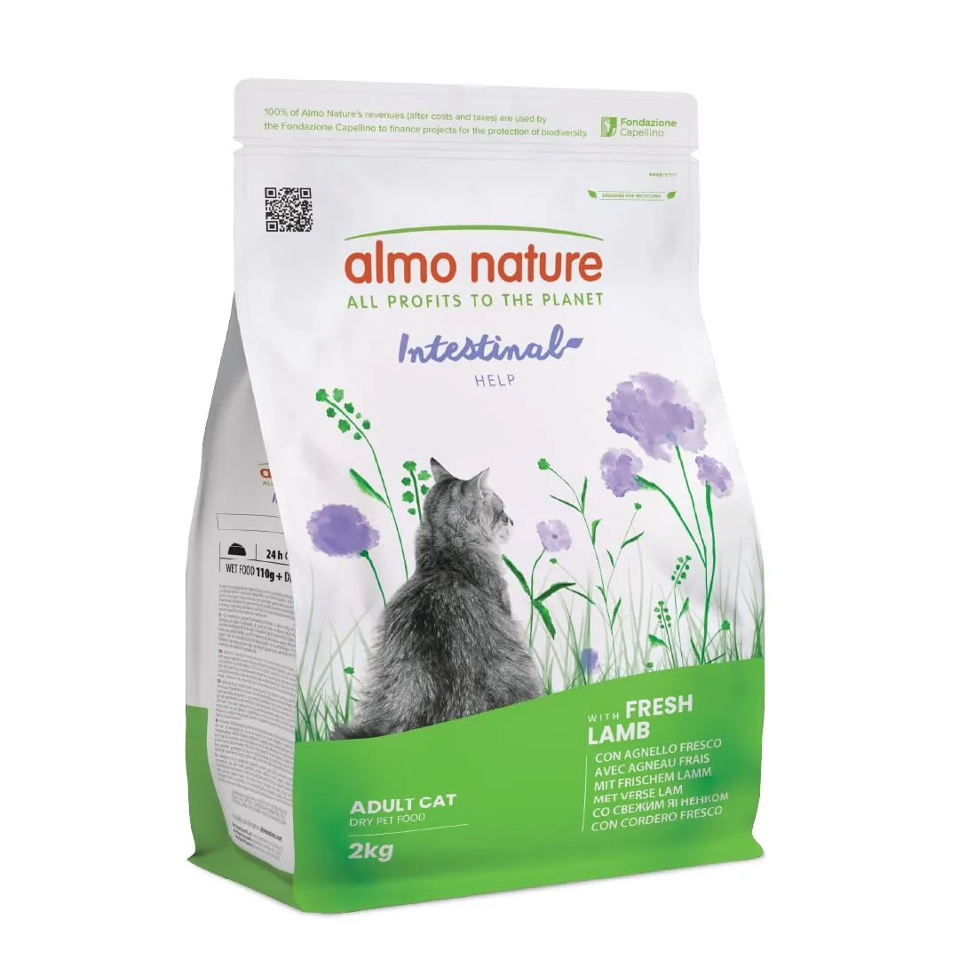 Almo Nature Intestinal Help Crocchette Gatto con Agnello Fresco, 2kg - immagine 1