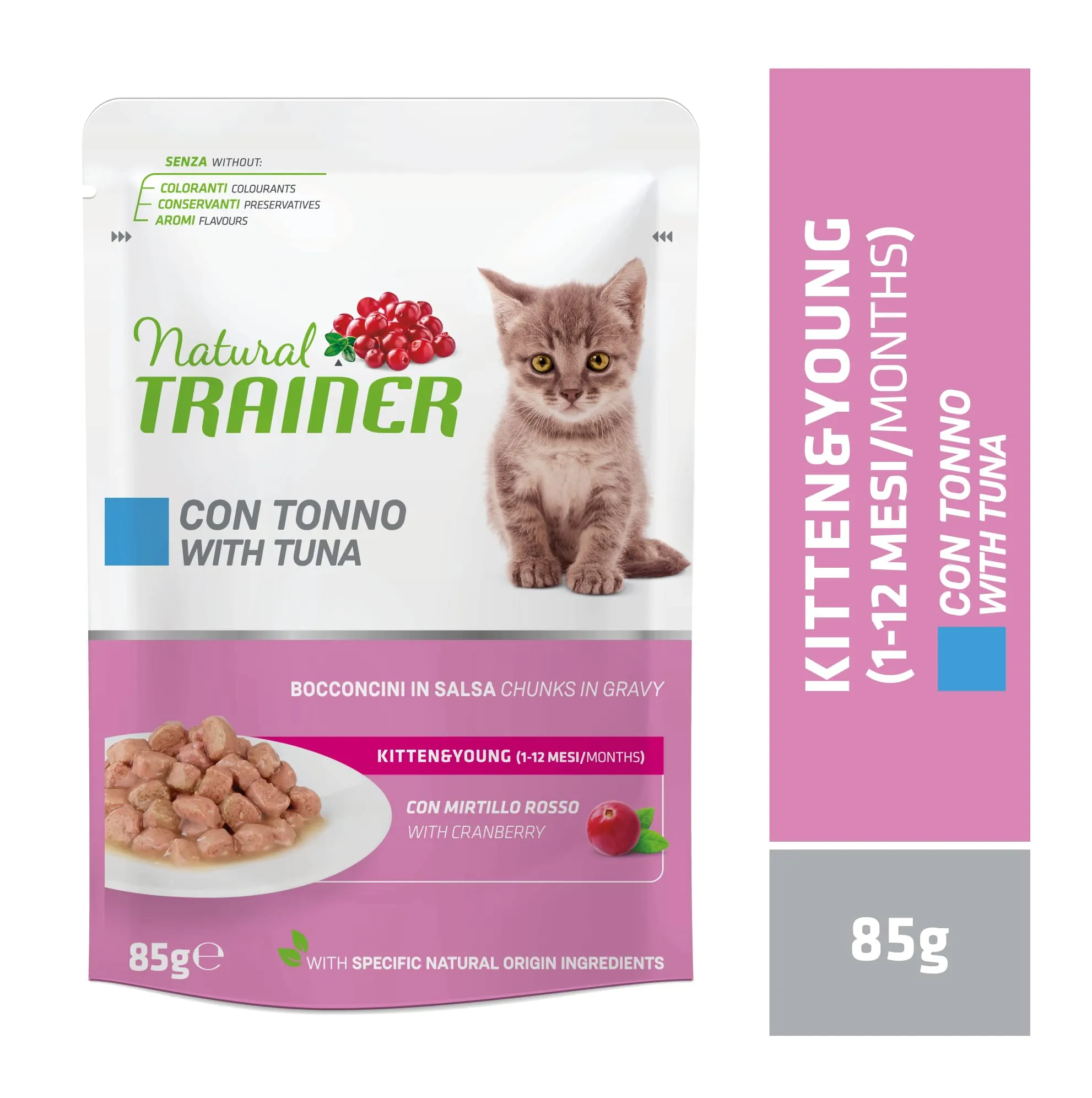 Trainer Natural Kitten & Young Wet Cat Food with Tuna - 12 x 85 g - immagine 2