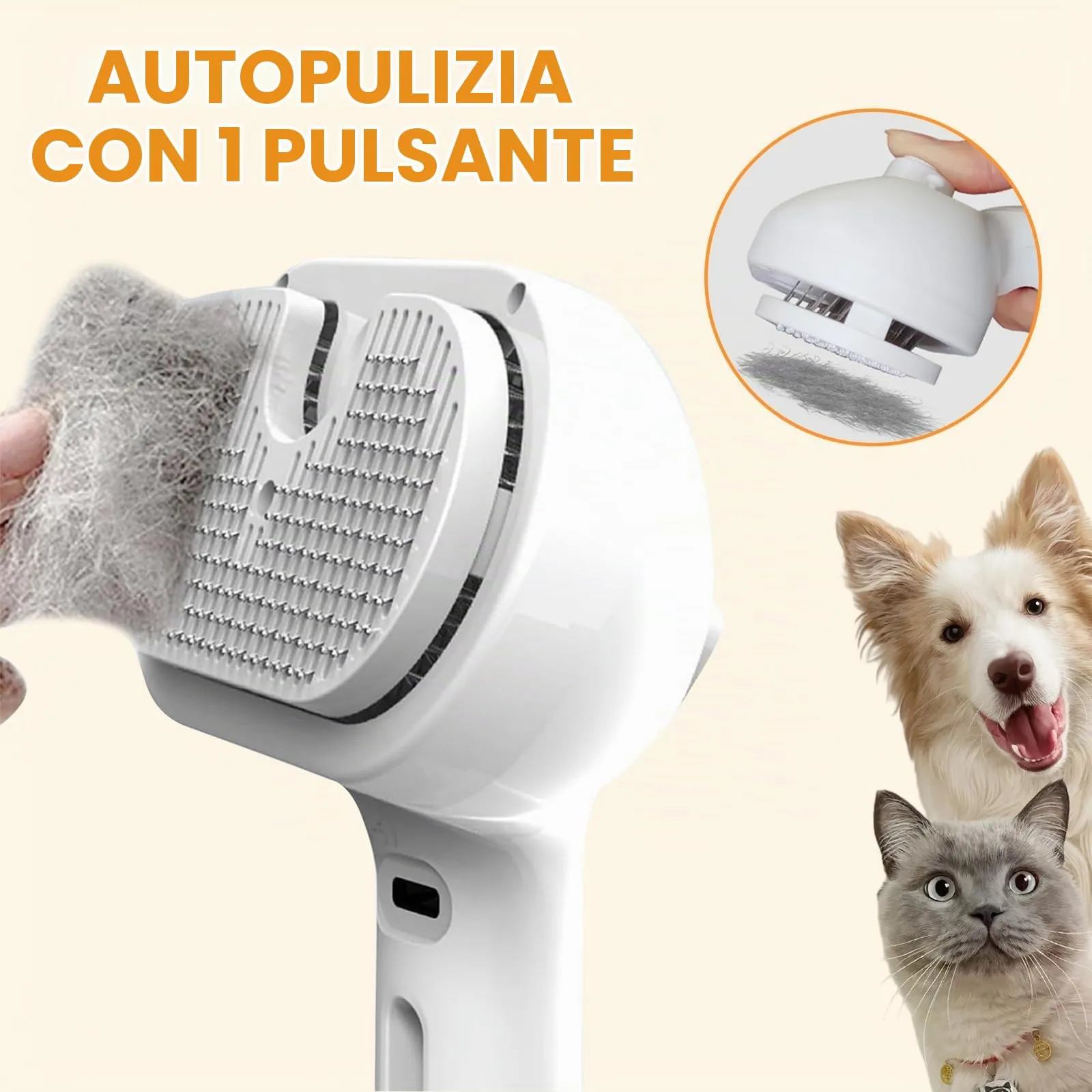 Oskuglin Spazzola Vapore Freddo 3-in-1 per Cani e Gatti - immagine 4