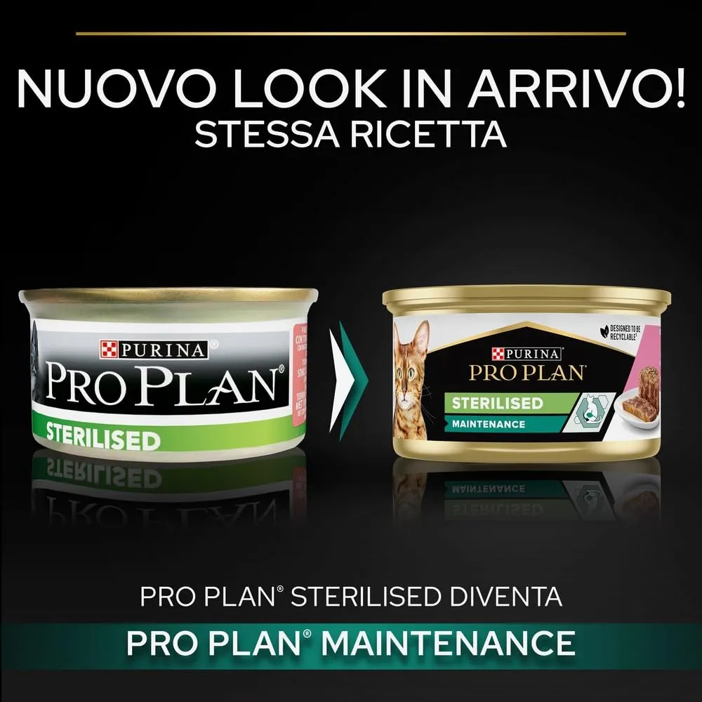 Purina Pro Plan Cibo Umido per Gatti Adulti Sterilizzati, 12 Lattine da 85g - immagine 3