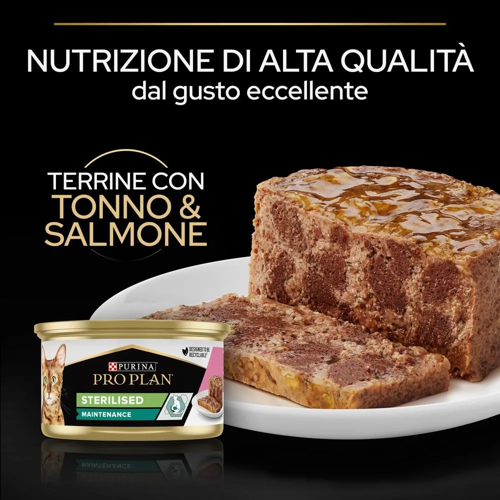 Purina Pro Plan Cibo Umido per Gatti Adulti Sterilizzati, 12 Lattine da 85g - immagine 6