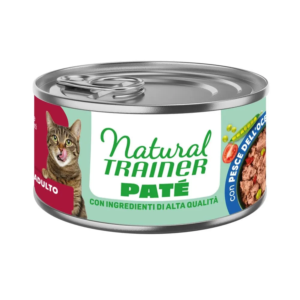Trainer Natural Adult Cibo Umido per Gatti, Paté di Pesce dell'Oceano, 18 x 85g - immagine 2