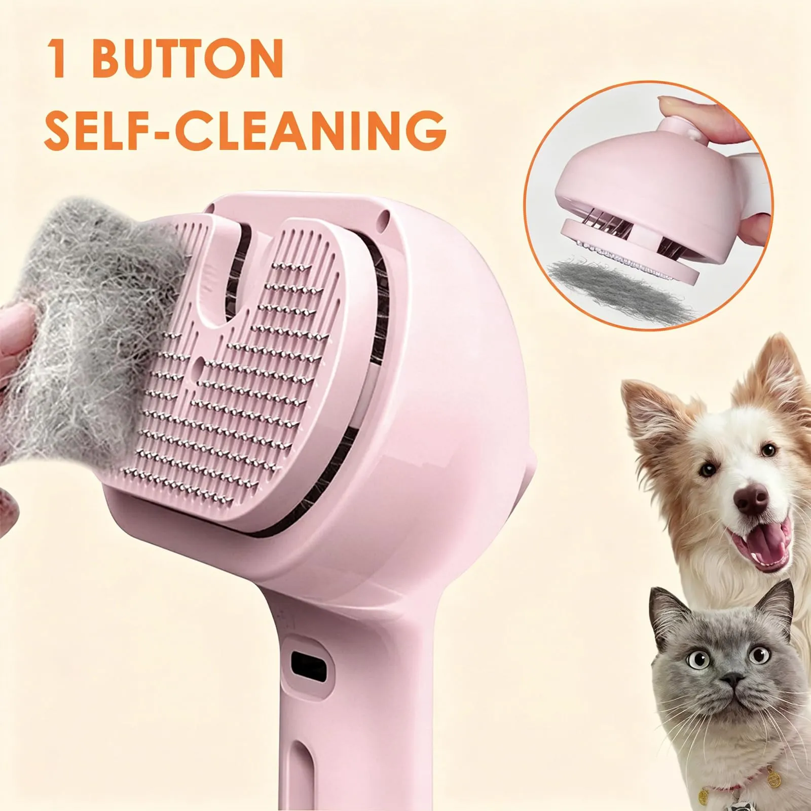 Oskuglin Spazzola Vapore Freddo 3-in-1 per Cani e Gatti - immagine 4