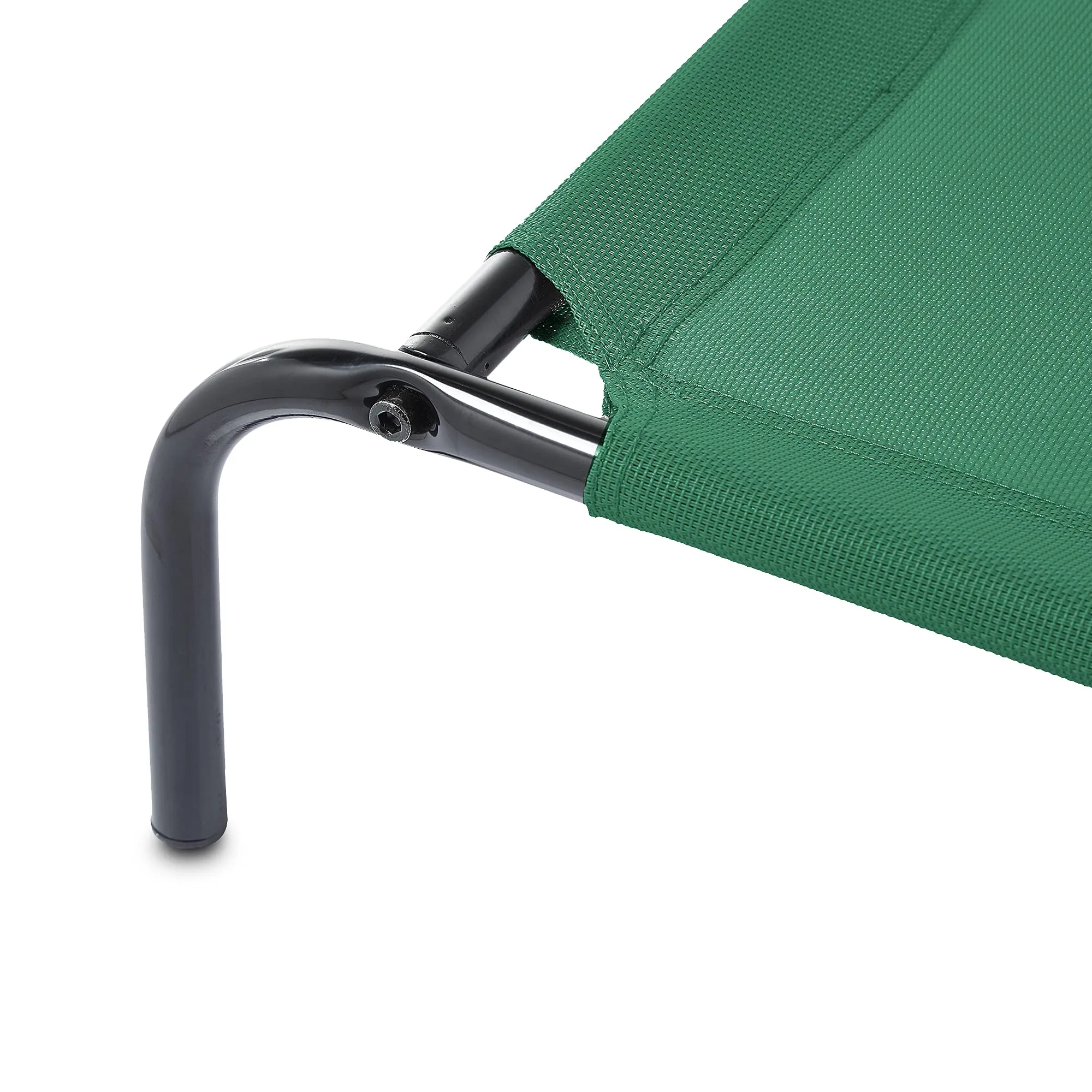 Amazon Basics Lettino Rialzato Rinfrescante per Animali Domestici, Verde, Misura L, 130 x 80 x 19 cm - immagine 3