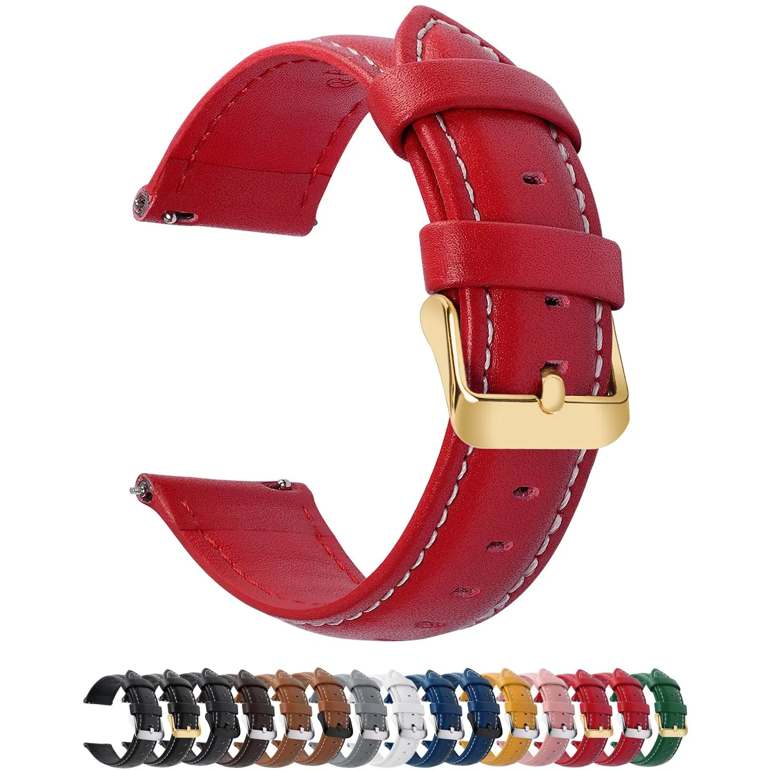 Fullmosa Cinturino in Pelle 20mm a Sgancio Rapido per Orologio e Smartwatch - immagine 1