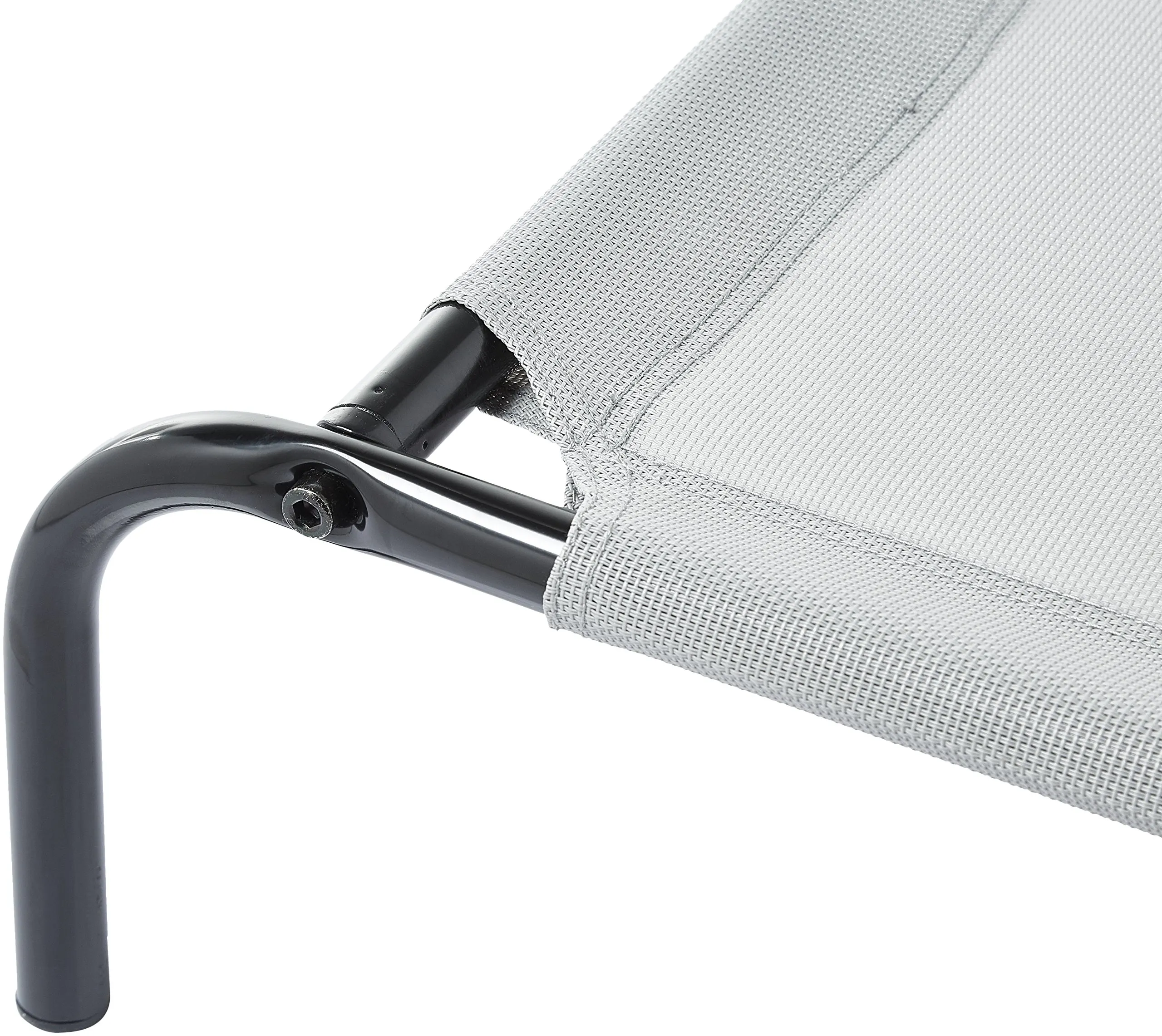 Amazon Basics Lettino Rialzato per Animali Domestici, XL, Grigio, 153 x 94 x 23 cm - immagine 3