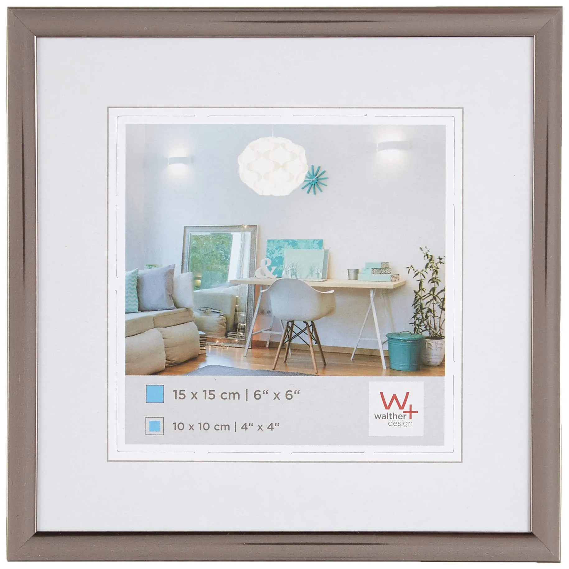 Walther Design New Lifestyle Cornice in Plastica Acciaio 15 x 15 cm KV150D - immagine 1