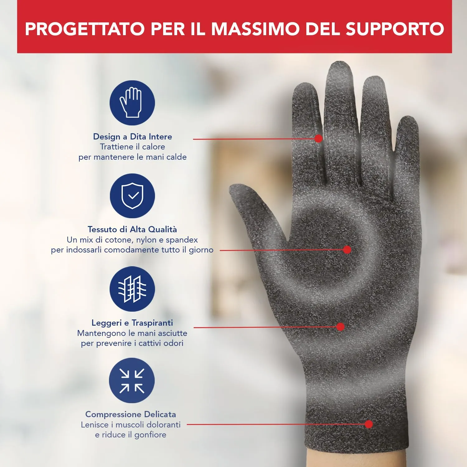Dr. Arthritis Tutore Tunnel Carpale a Compressione, Grigio, Taglia S, 1 Paio - immagine 5