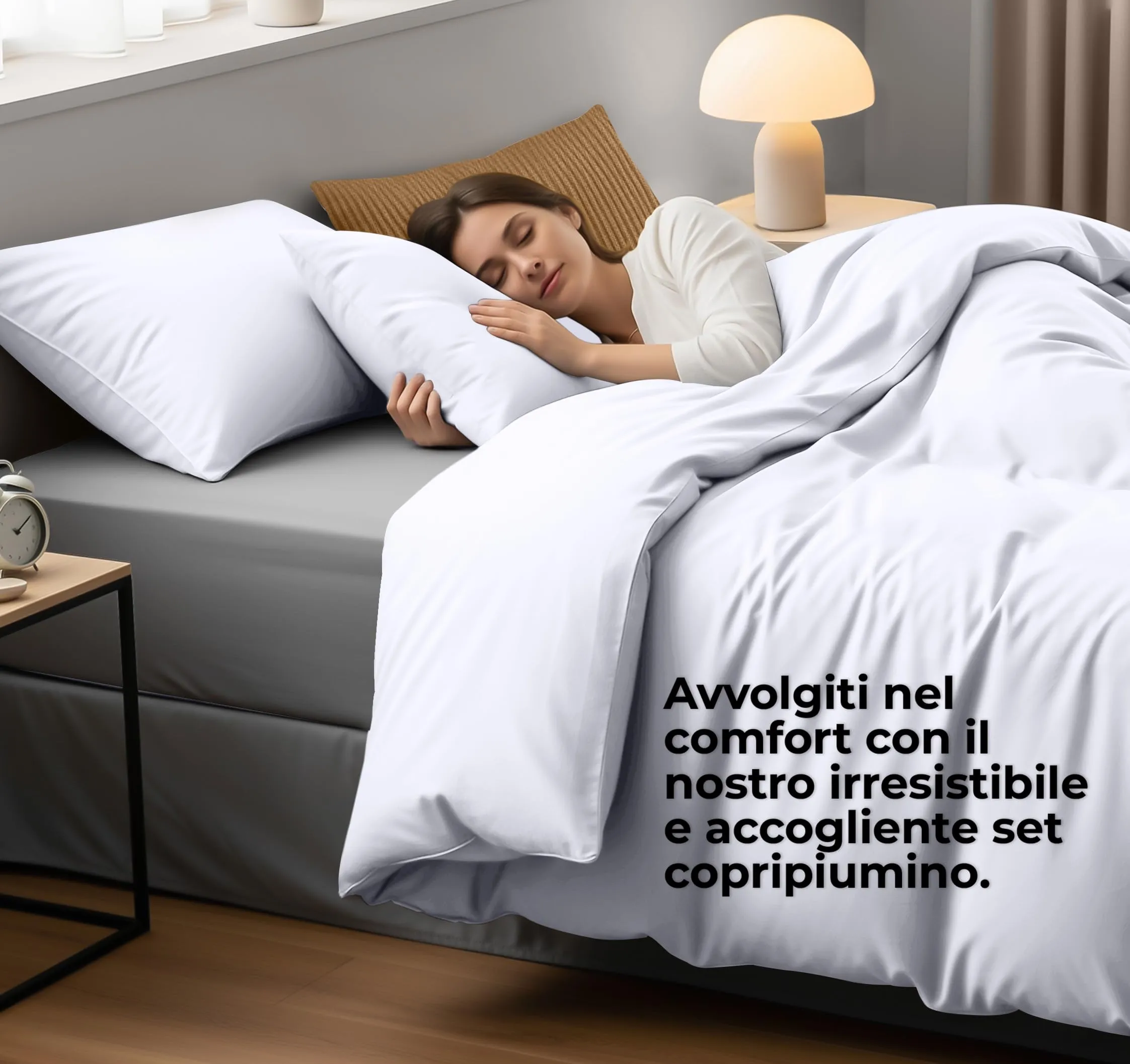 Utopia Bedding Copripiumino Singolo 135x200 cm e Federa 50x75 cm, Bianco - immagine 3