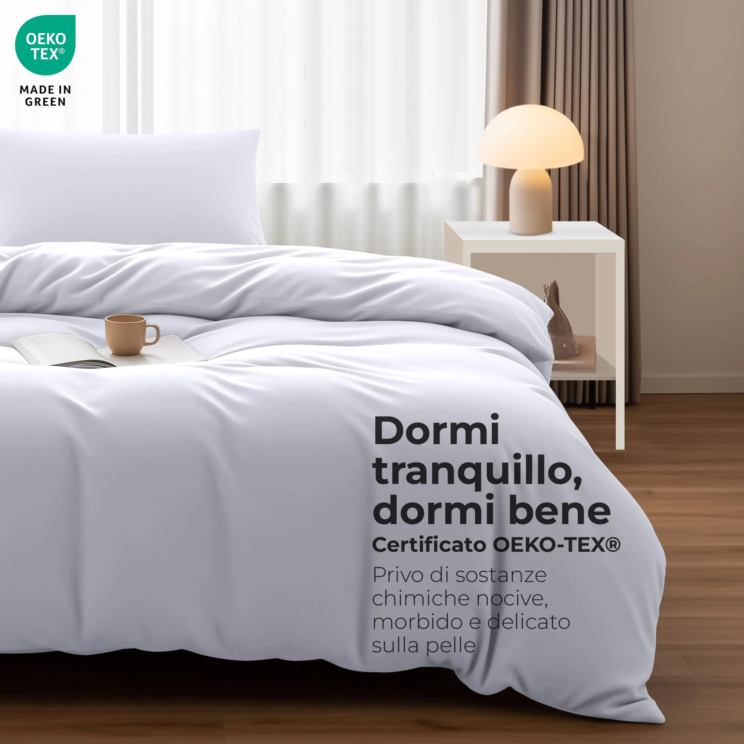 Utopia Bedding Copripiumino Singolo 135x200 cm e Federa 50x75 cm, Bianco - immagine 4