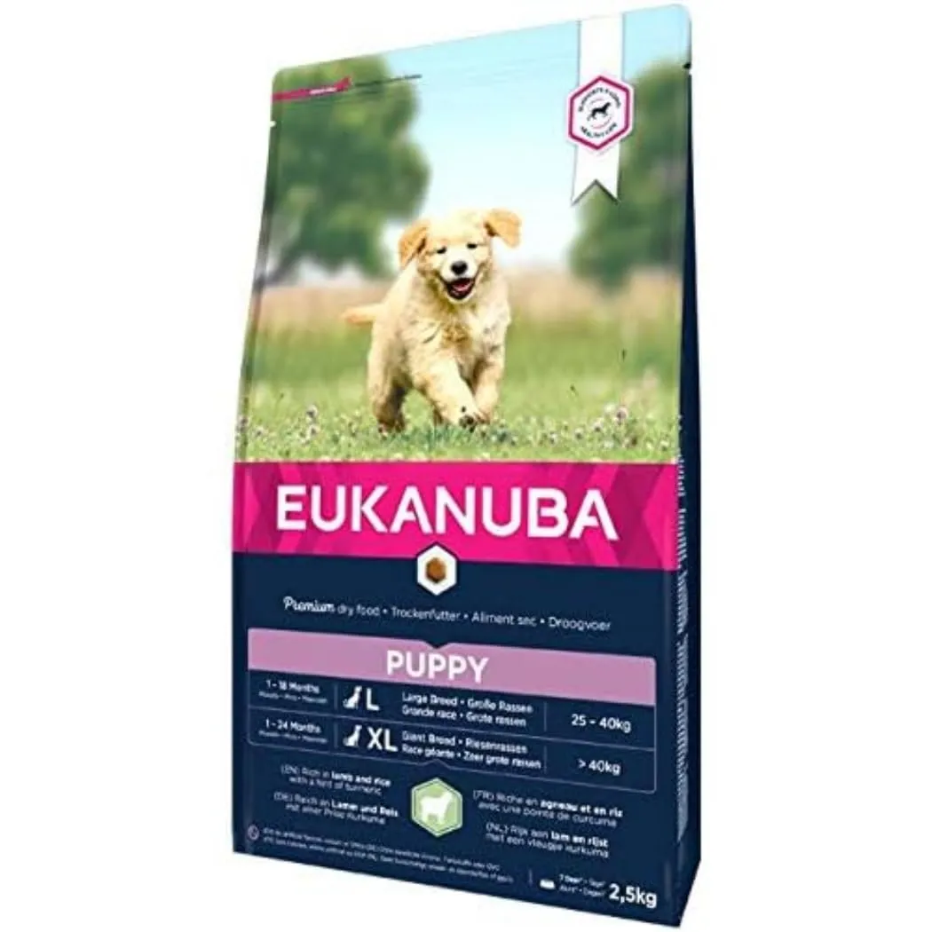 Eukanuba Cibo per cuccioli con agnello e riso per razze di taglia grande, 2,5 kg - immagine 1